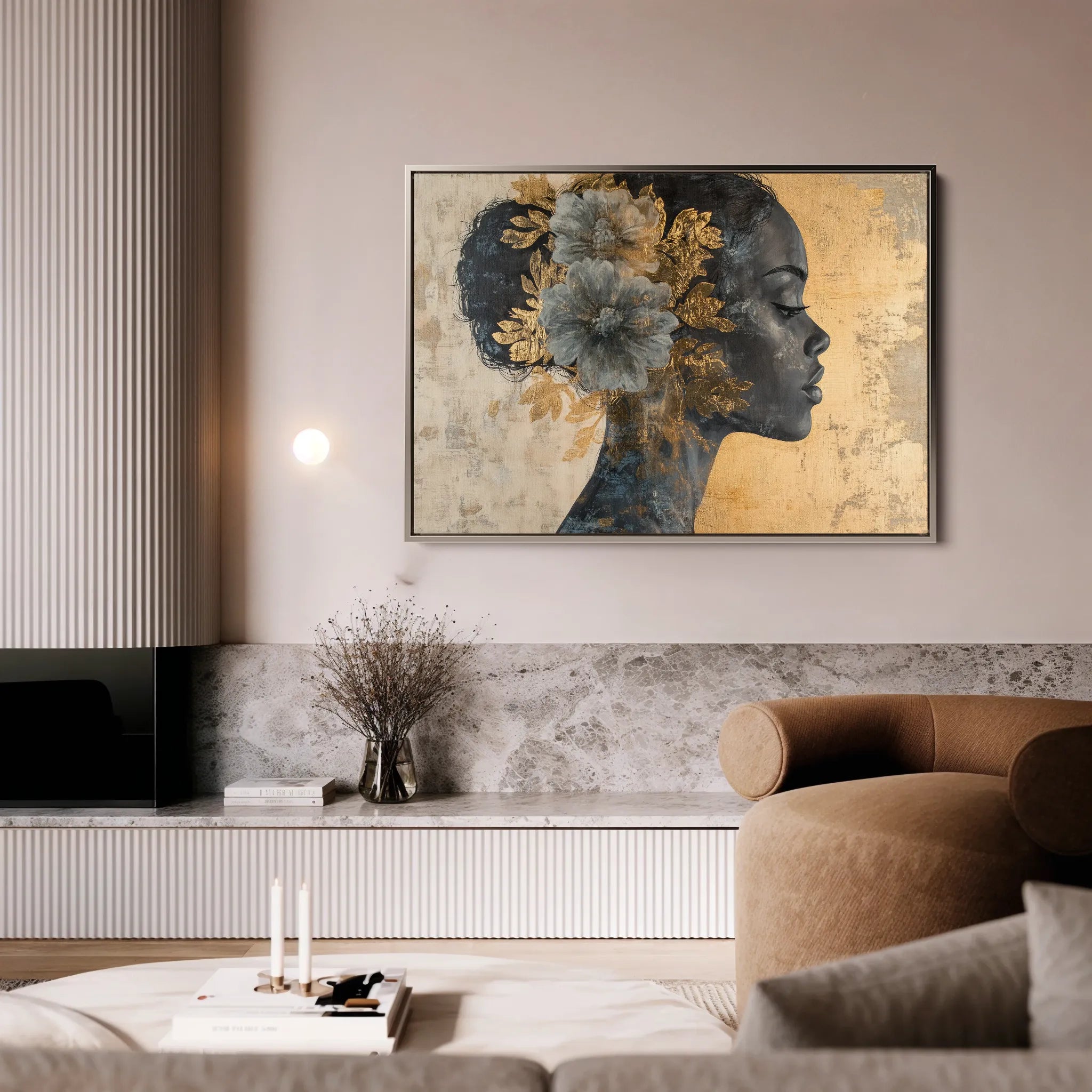 Portrait 143 Canvas Art 60 x 40 cm / Black