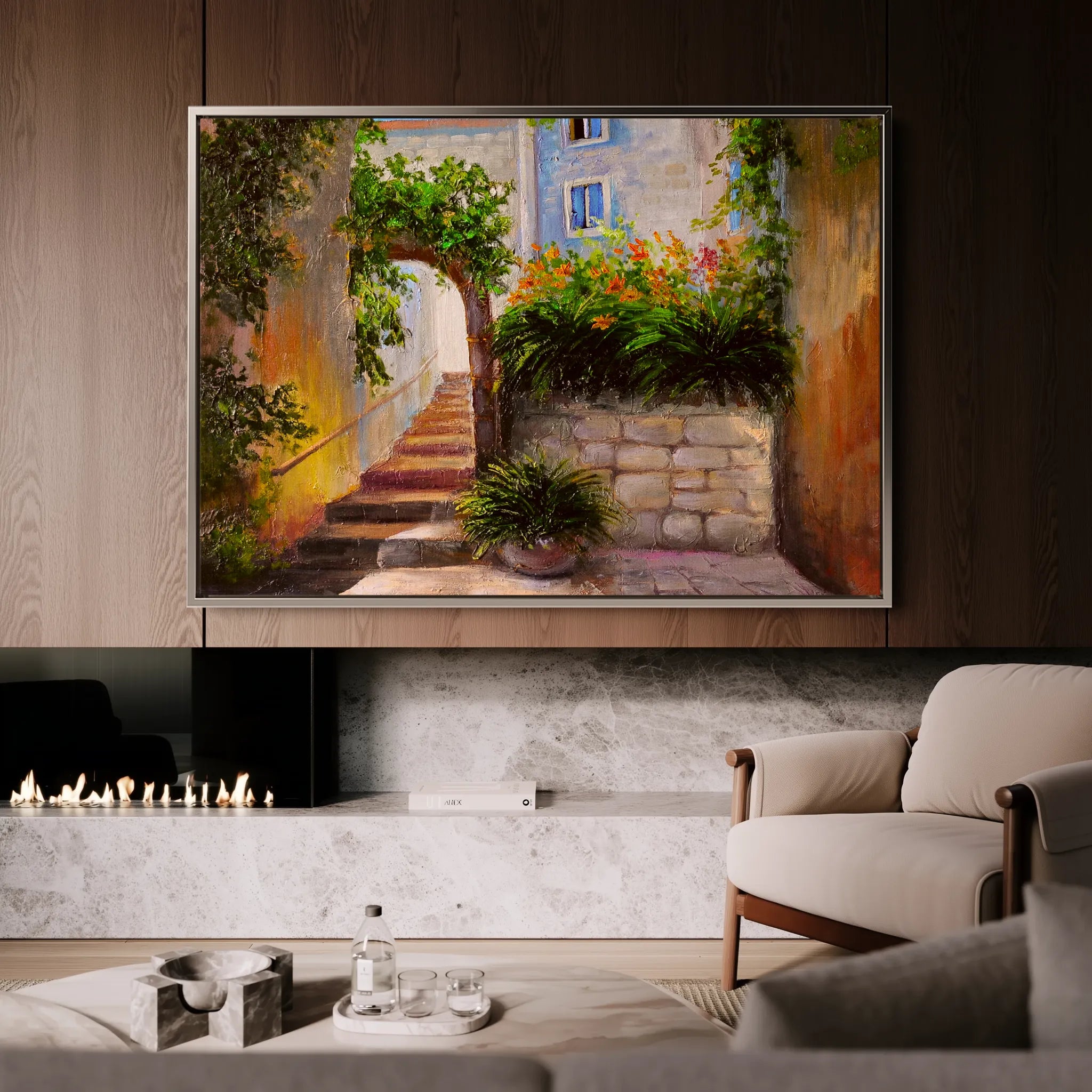 Landscape 144 Canvas Art 60 x 40 cm / Black