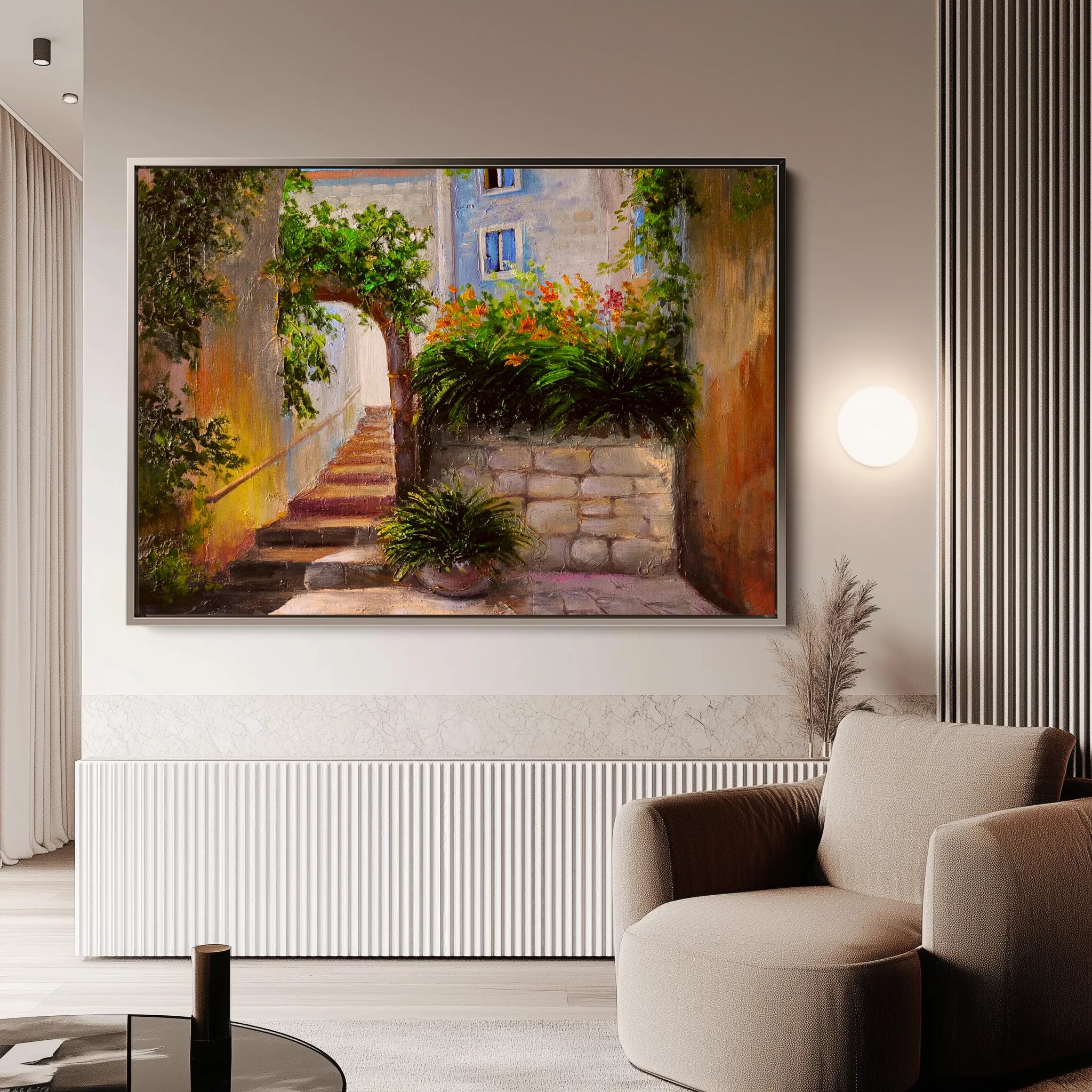Landscape 144 Canvas Art 60 x 40 cm / Black