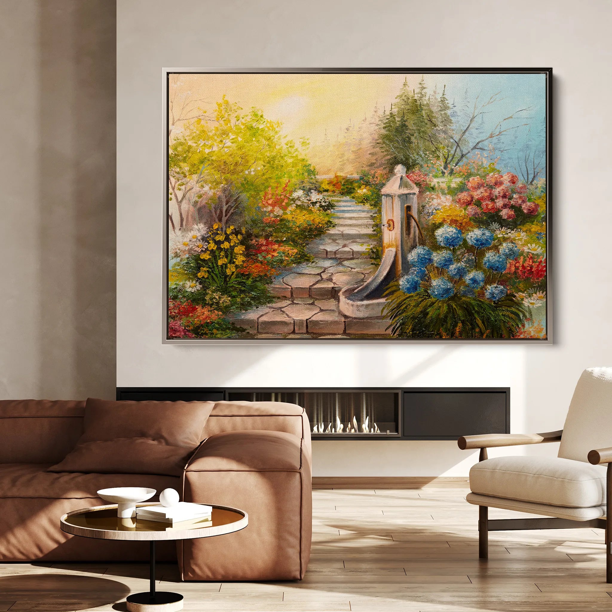 Landscape 145 Canvas Art 60 x 40 cm / Black