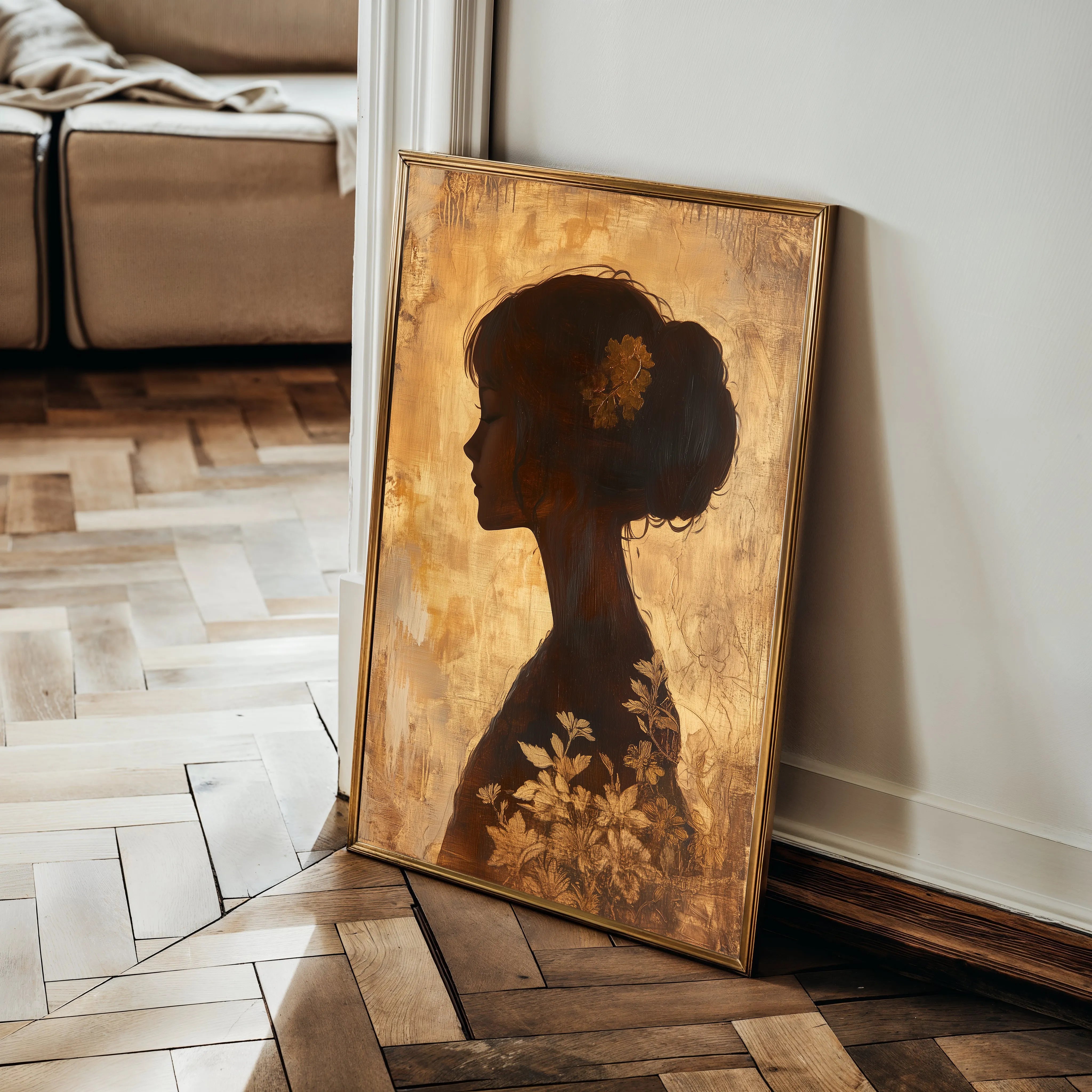 Portrait 145 Canvas Art 60 x 40 cm / Black