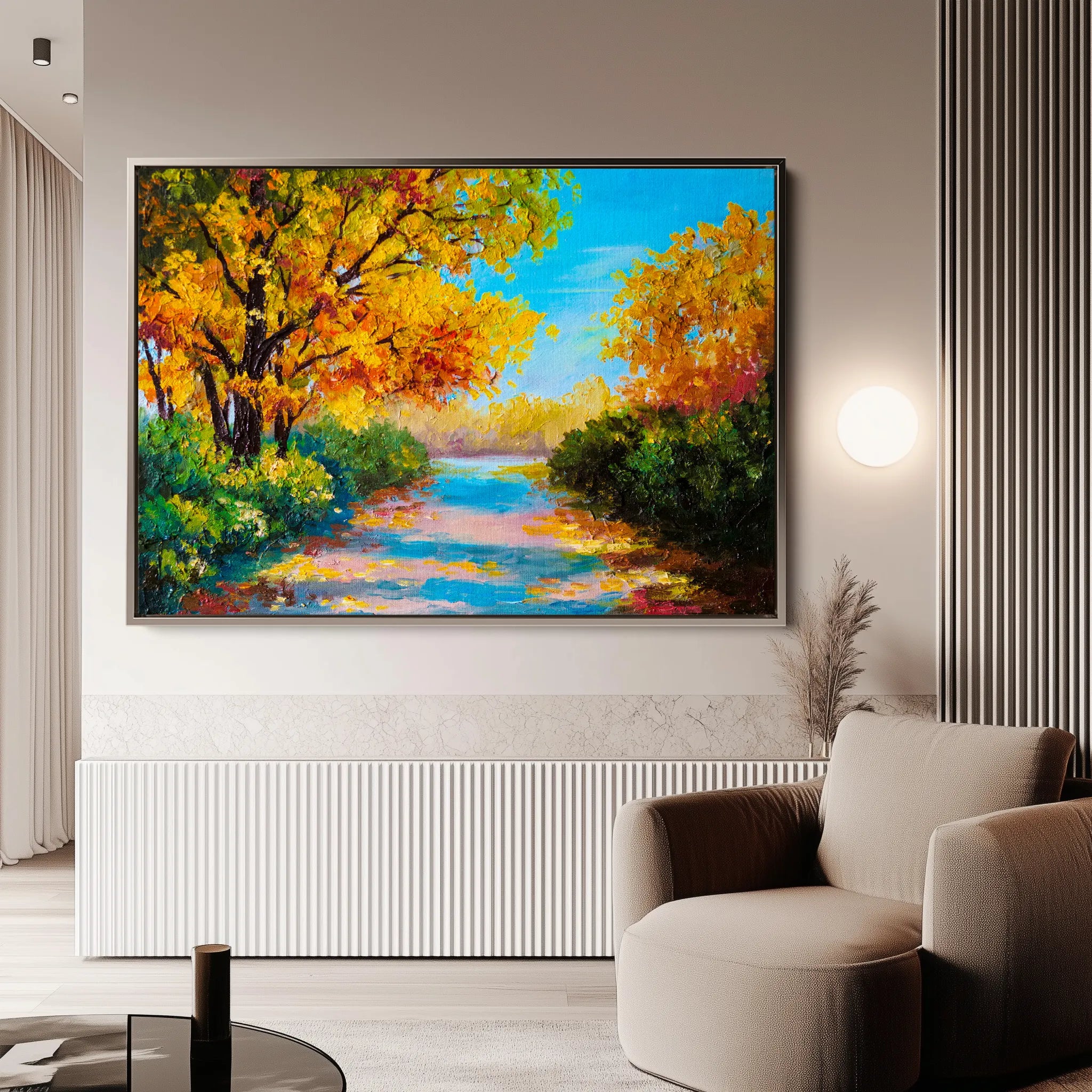 Landscape 146 Canvas Art 60 x 40 cm / Black