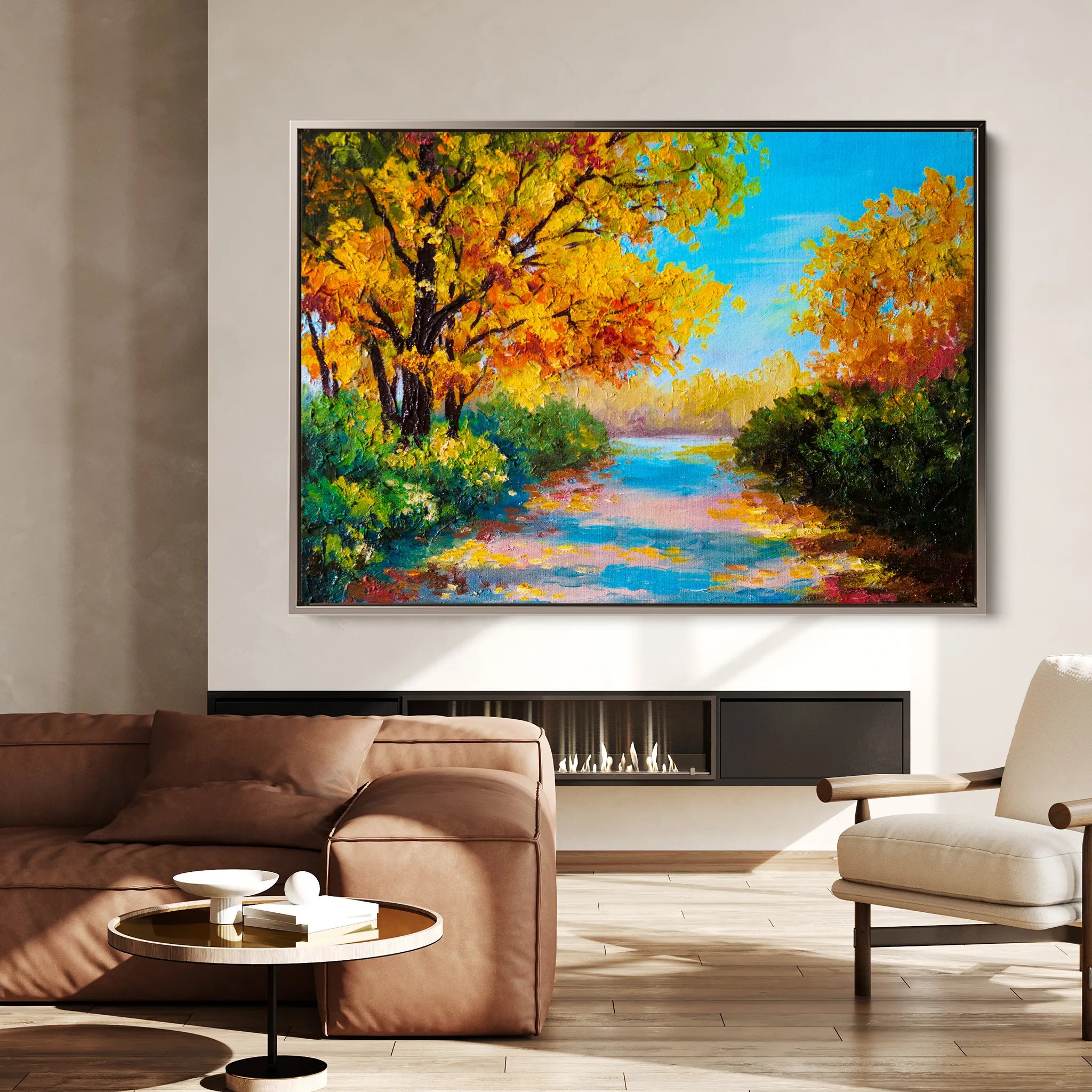 Landscape 146 Canvas Art 60 x 40 cm / Black