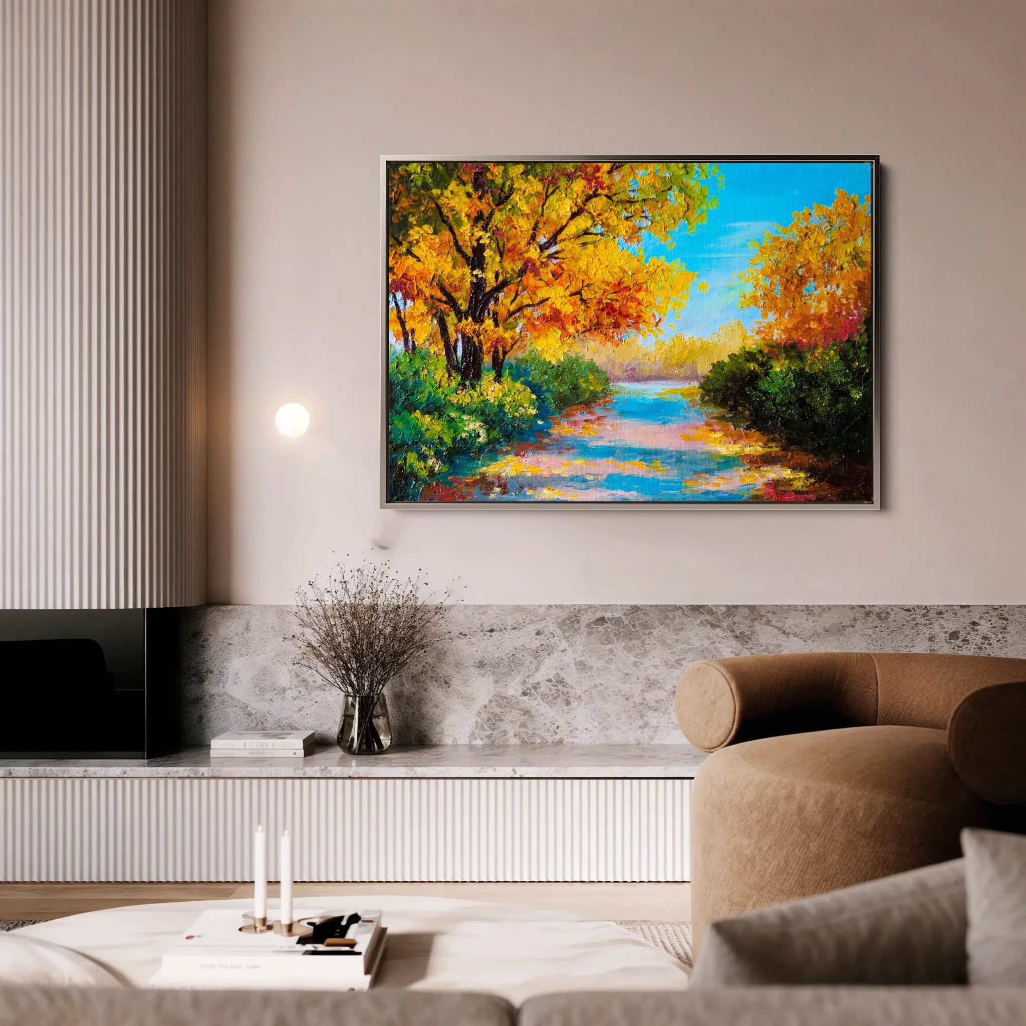 Landscape 146 Canvas Art 60 x 40 cm / Black