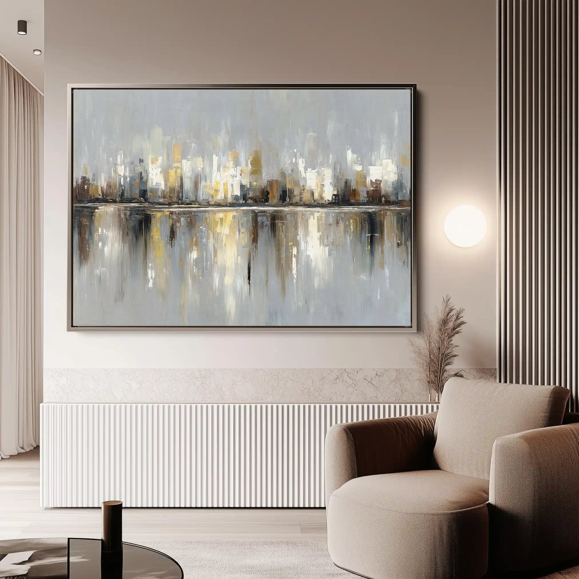 Abstract 1472 Canvas Art 60 x 40 cm / Black