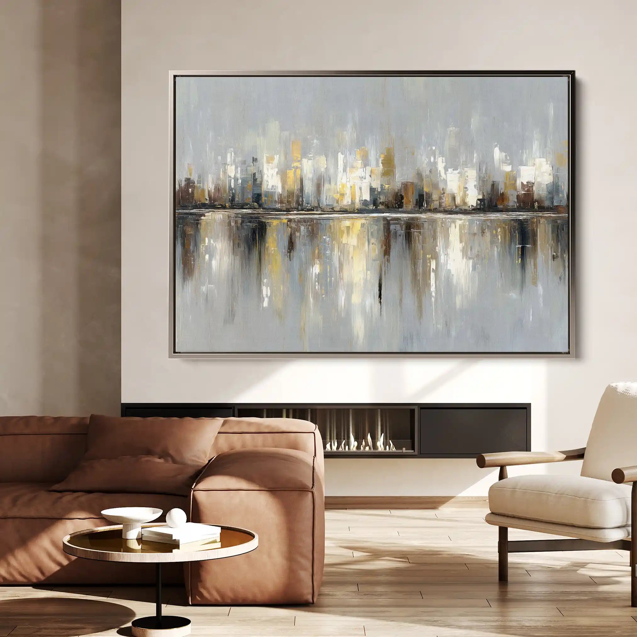 Abstract 1472 Canvas Art 60 x 40 cm / Black