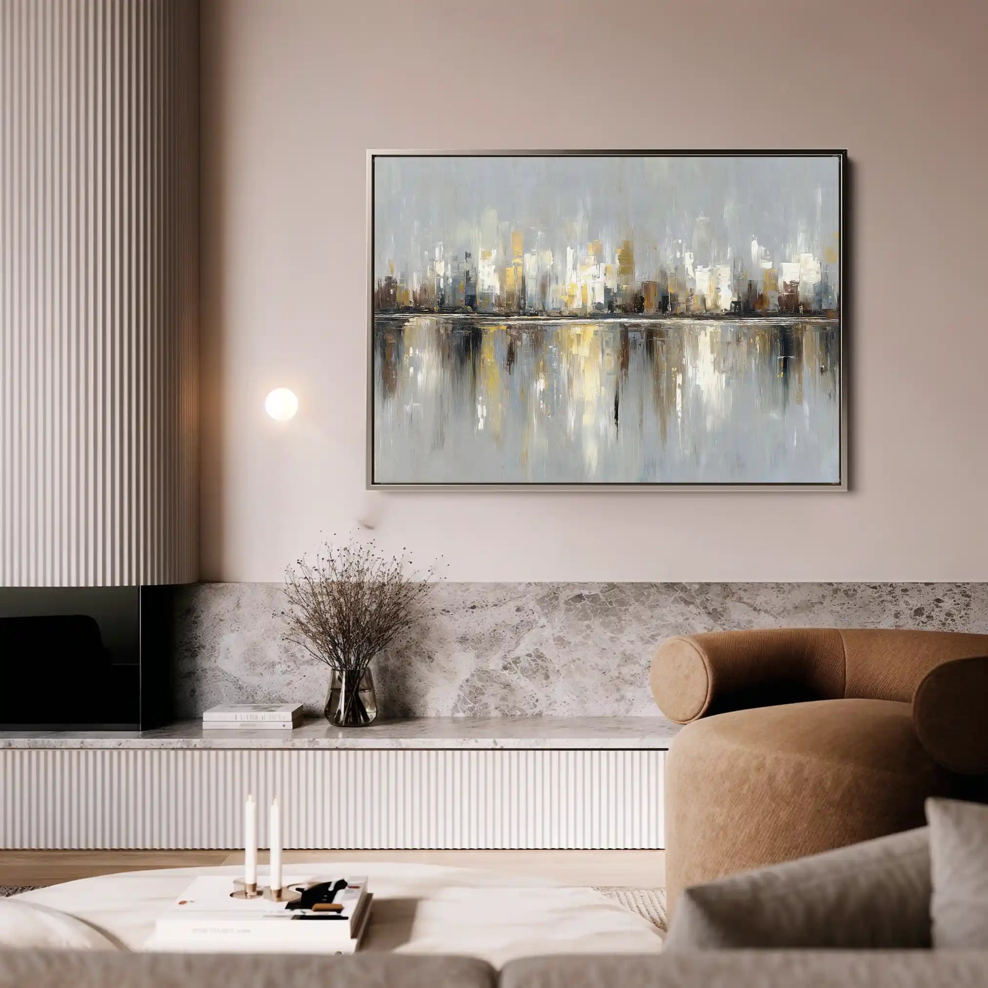 Abstract 1472 Canvas Art 60 x 40 cm / Black