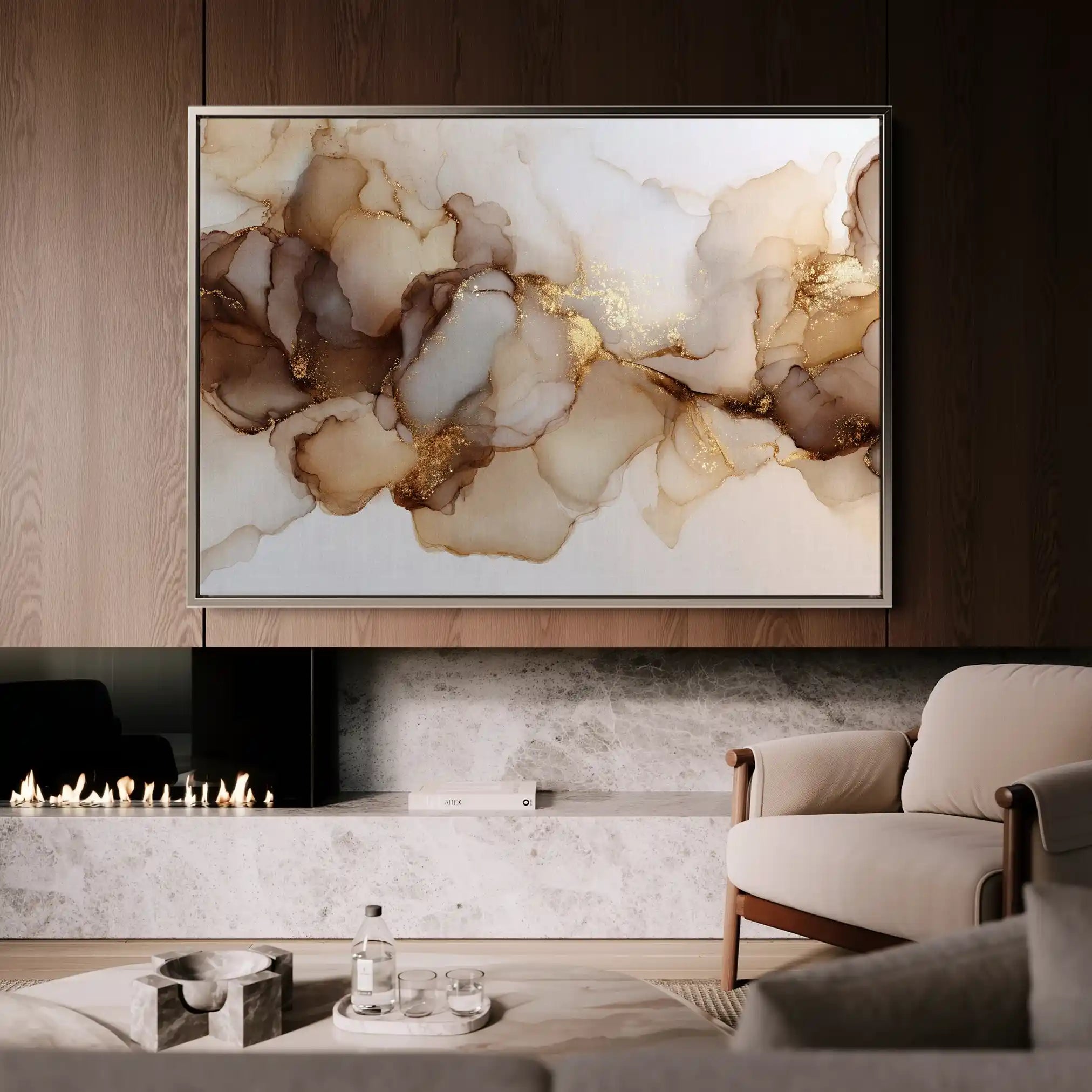 Abstract 1479 Canvas Art 60 x 40 cm / Black