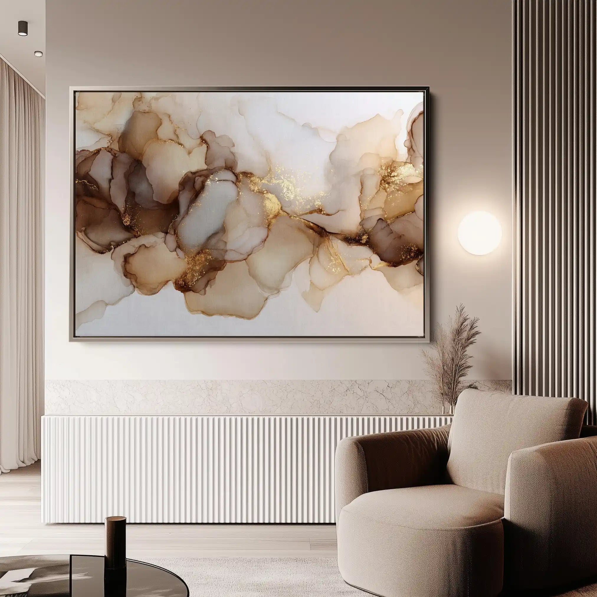 Abstract 1479 Canvas Art 60 x 40 cm / Black