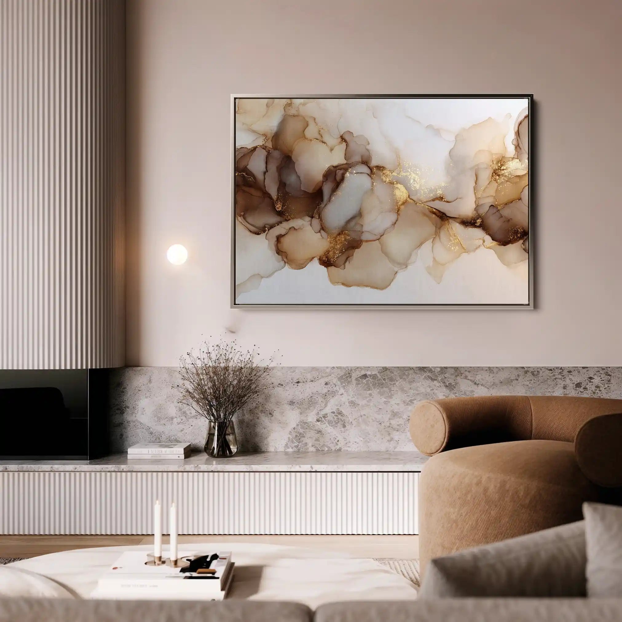 Abstract 1479 Canvas Art 60 x 40 cm / Black
