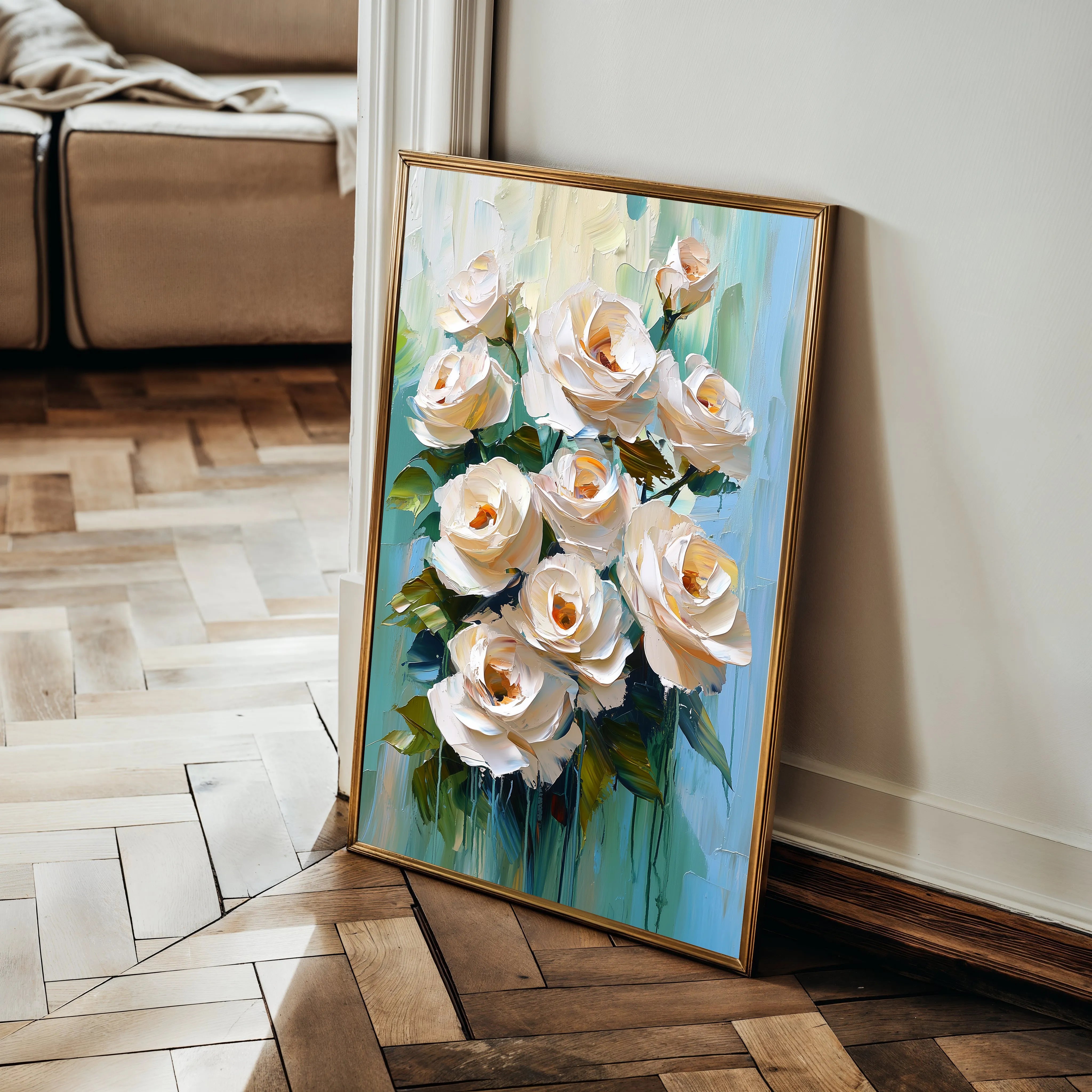 Floral 1479 Canvas Art 60 x 40 cm / Black