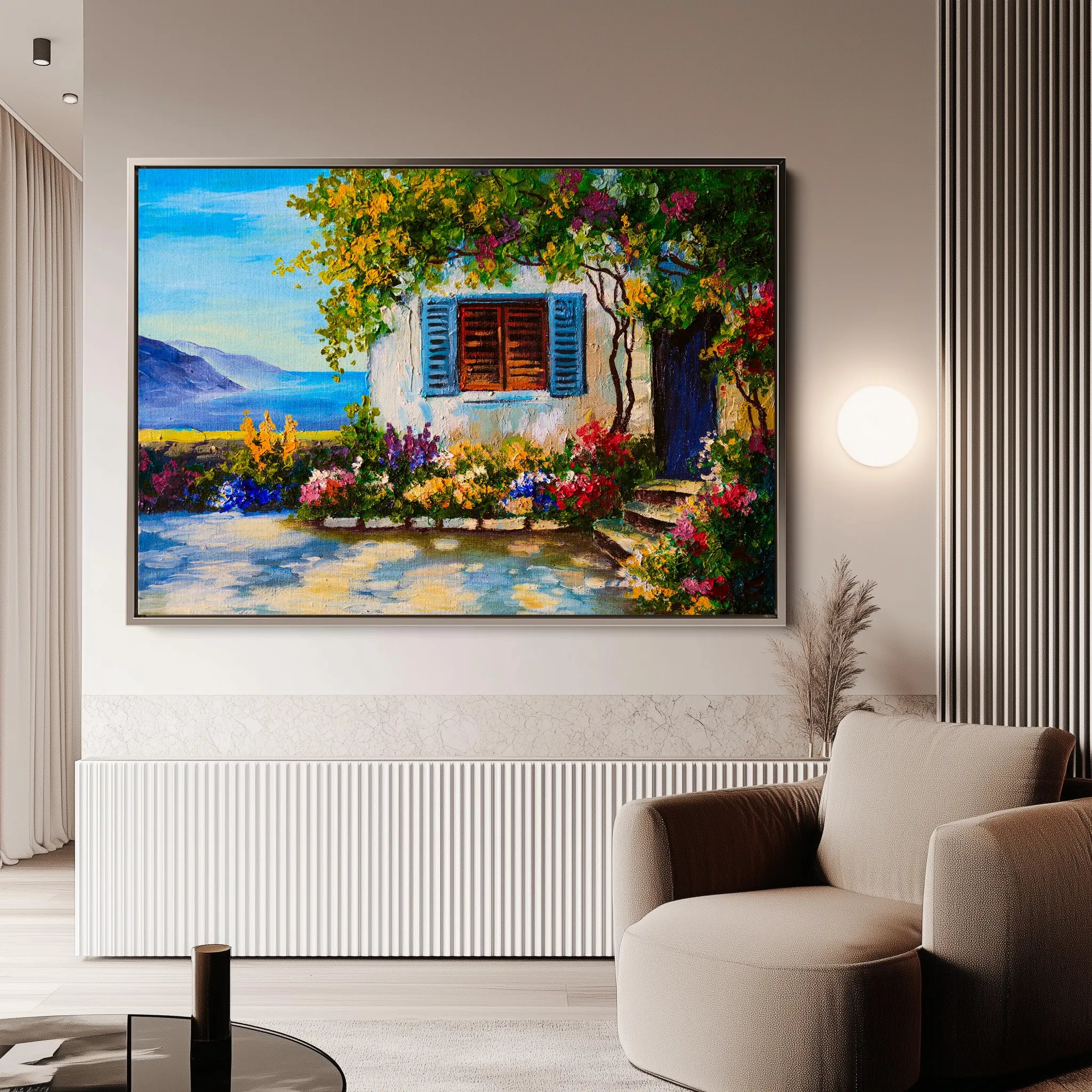 Landscape 148 Canvas Art 60 x 40 cm / Black