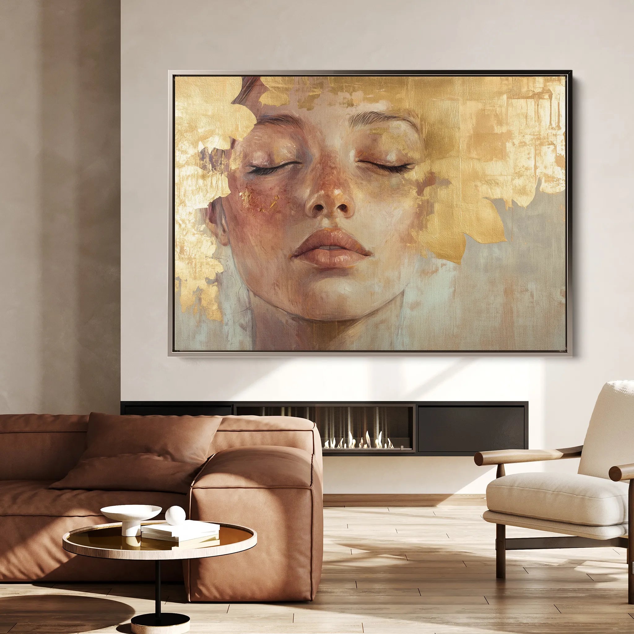 Portrait 148 Canvas Art 60 x 40 cm / Black