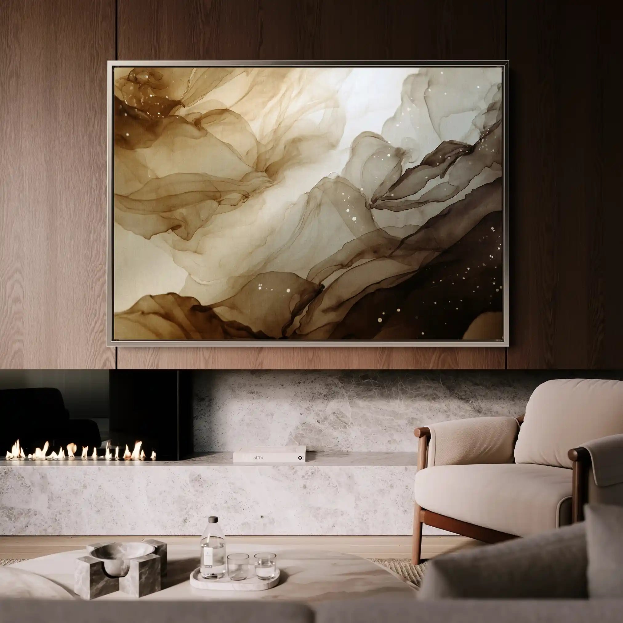 Abstract 1485 Canvas Art 60 x 40 cm / Black