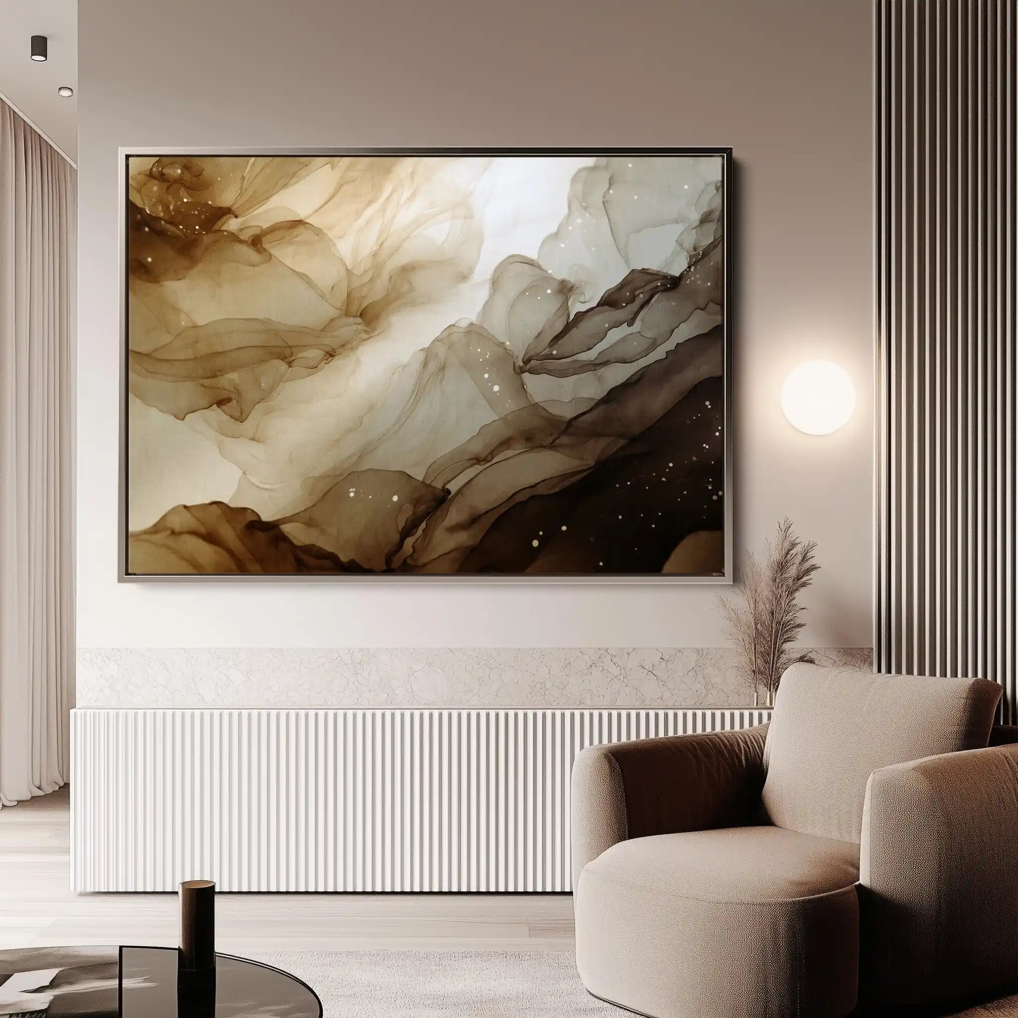 Abstract 1485 Canvas Art 60 x 40 cm / Black