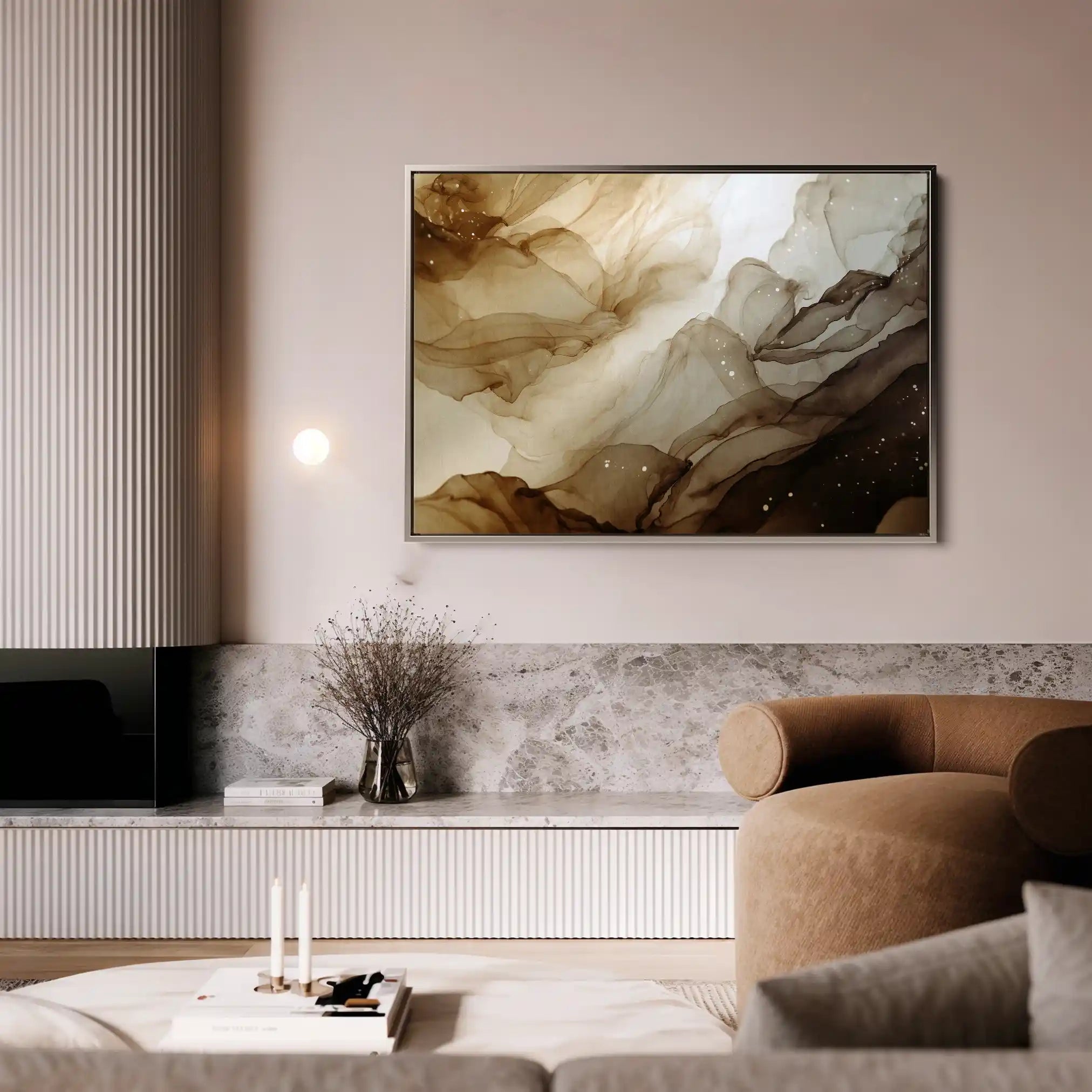 Abstract 1485 Canvas Art 60 x 40 cm / Black