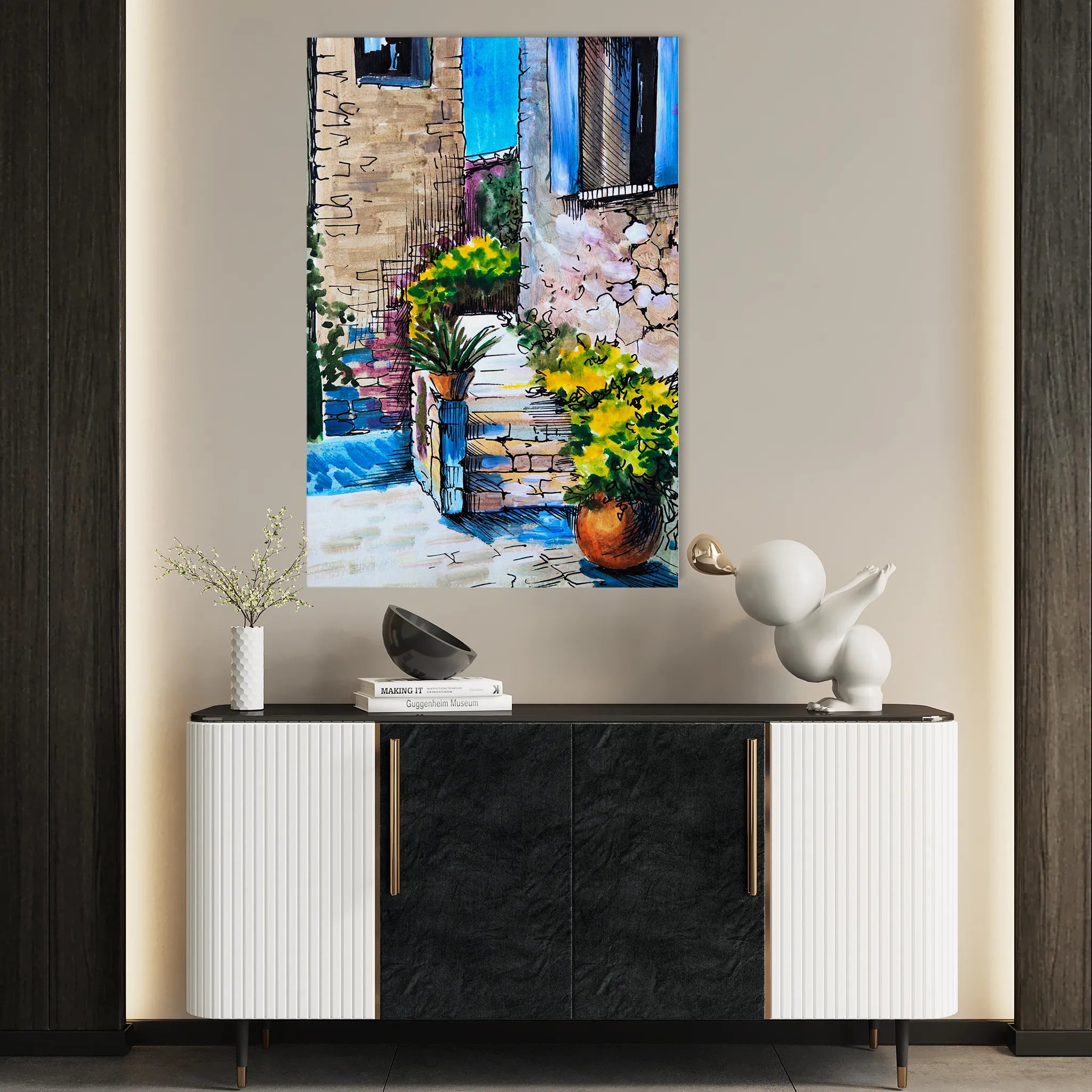 Landscape 149 Canvas Art 60 x 40 cm / Black