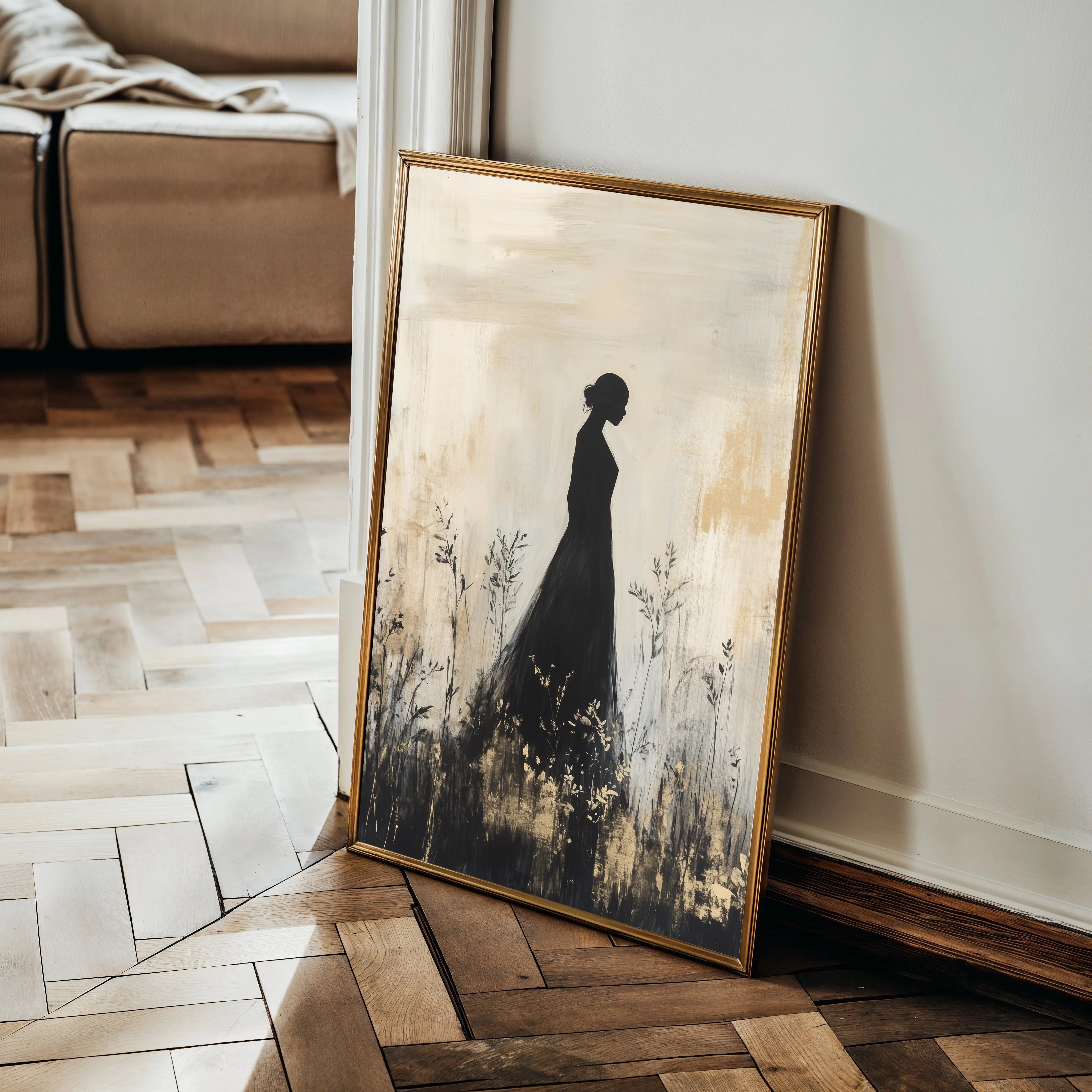 Portrait 149 Canvas Art 60 x 40 cm / Black