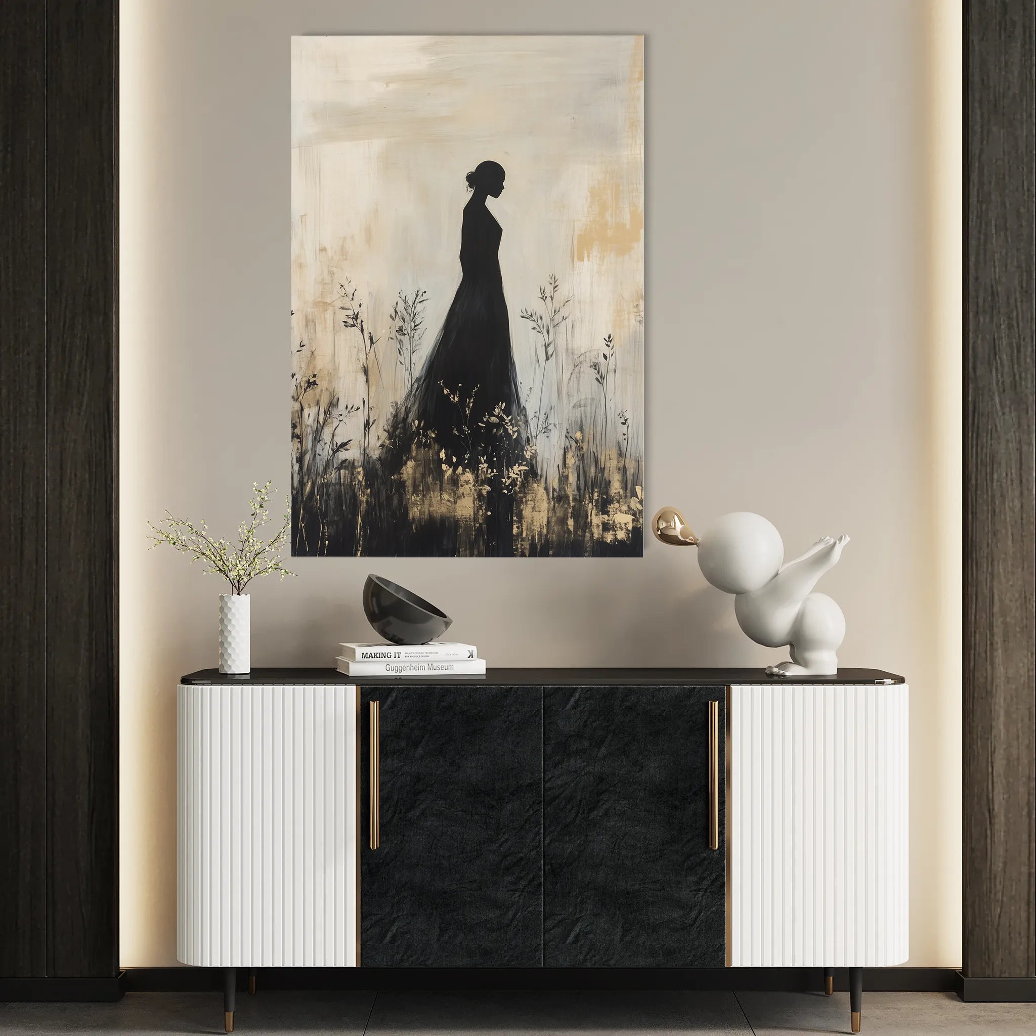 Portrait 149 Canvas Art 60 x 40 cm / Black