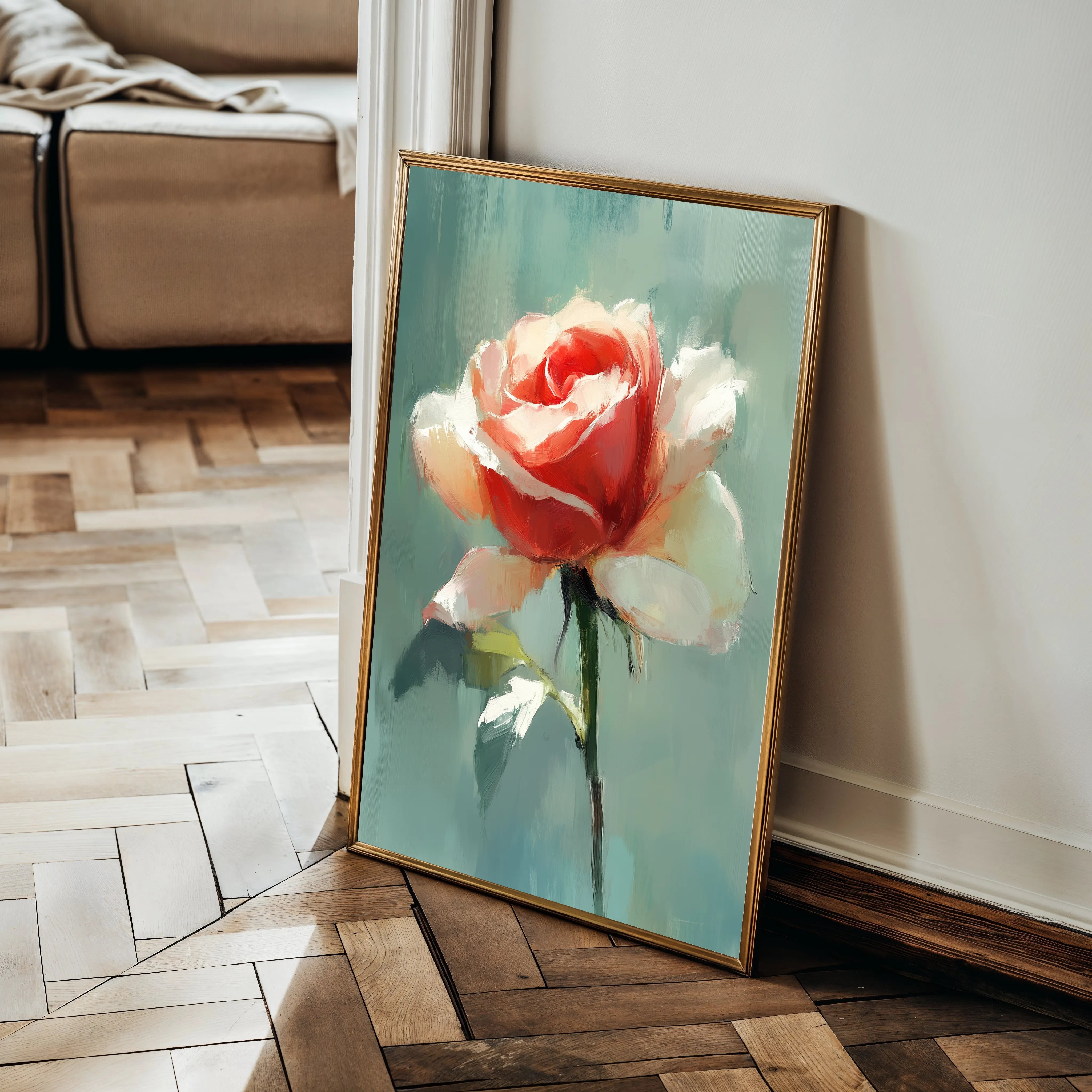 Floral 1493 Canvas Art 60 x 40 cm / Black