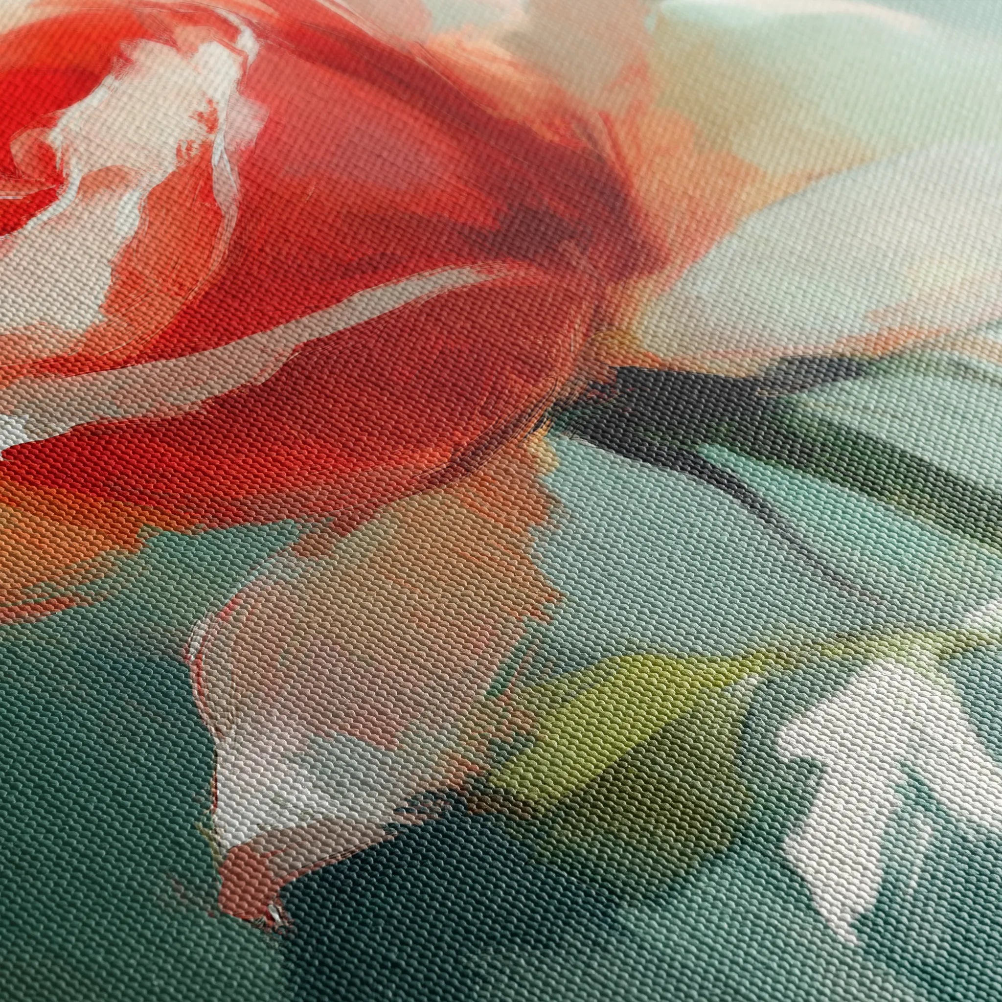 Floral 1493 Canvas Art 60 x 40 cm / Black