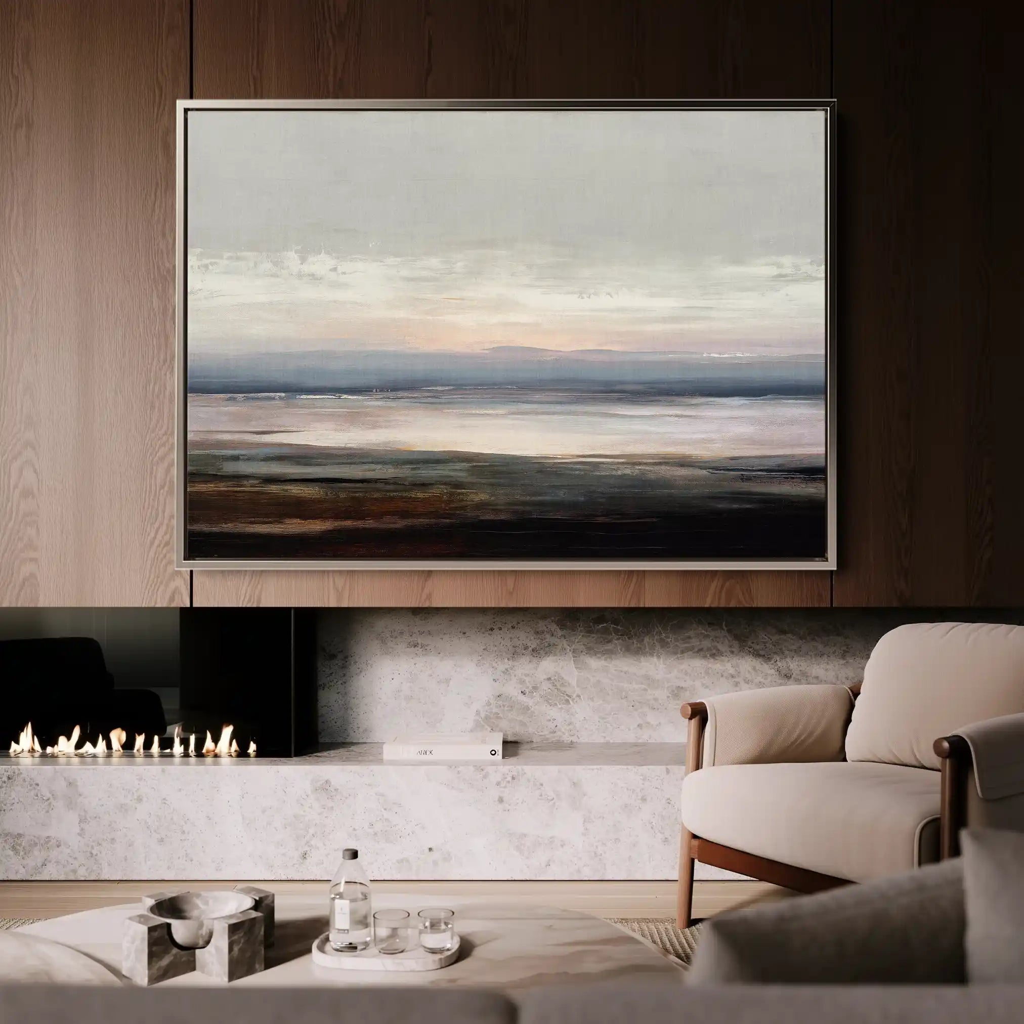 Abstract 1503 Canvas Art 60 x 40 cm / Black