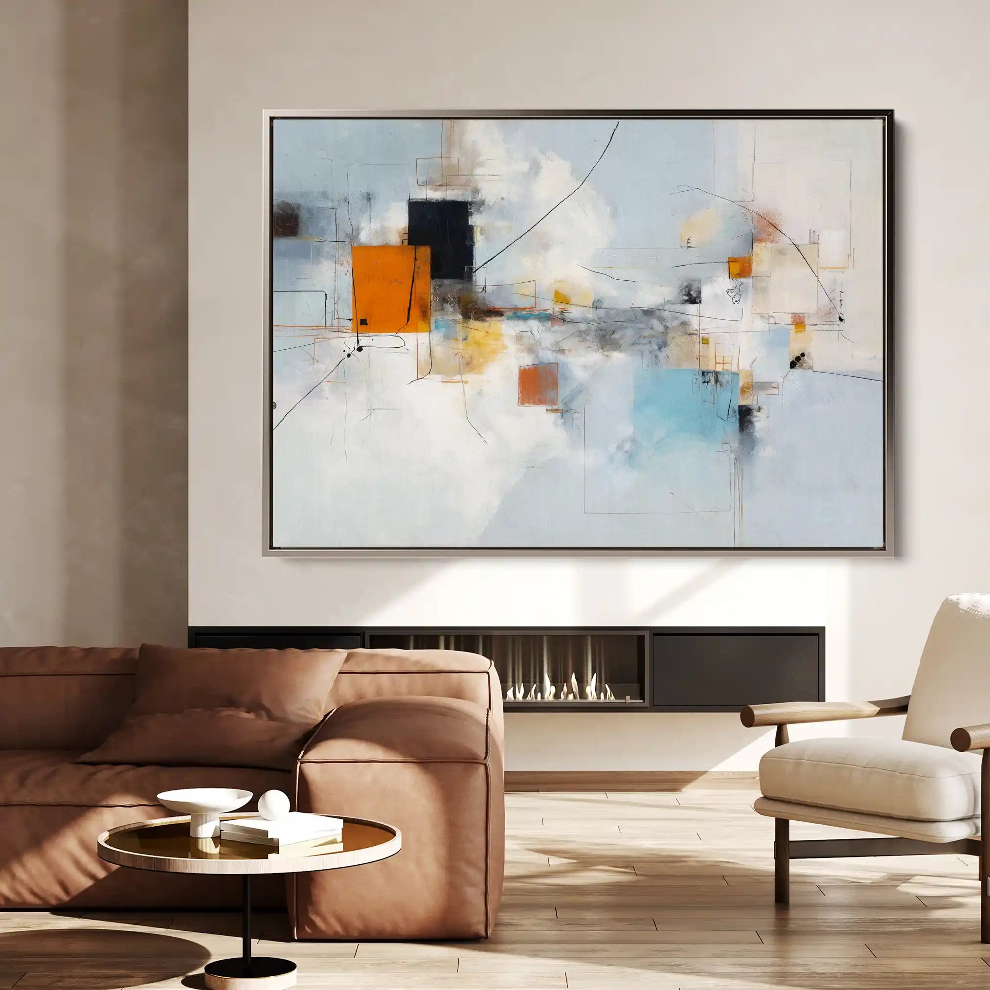 Abstract 1507 Canvas Art 60 x 40 cm / Black