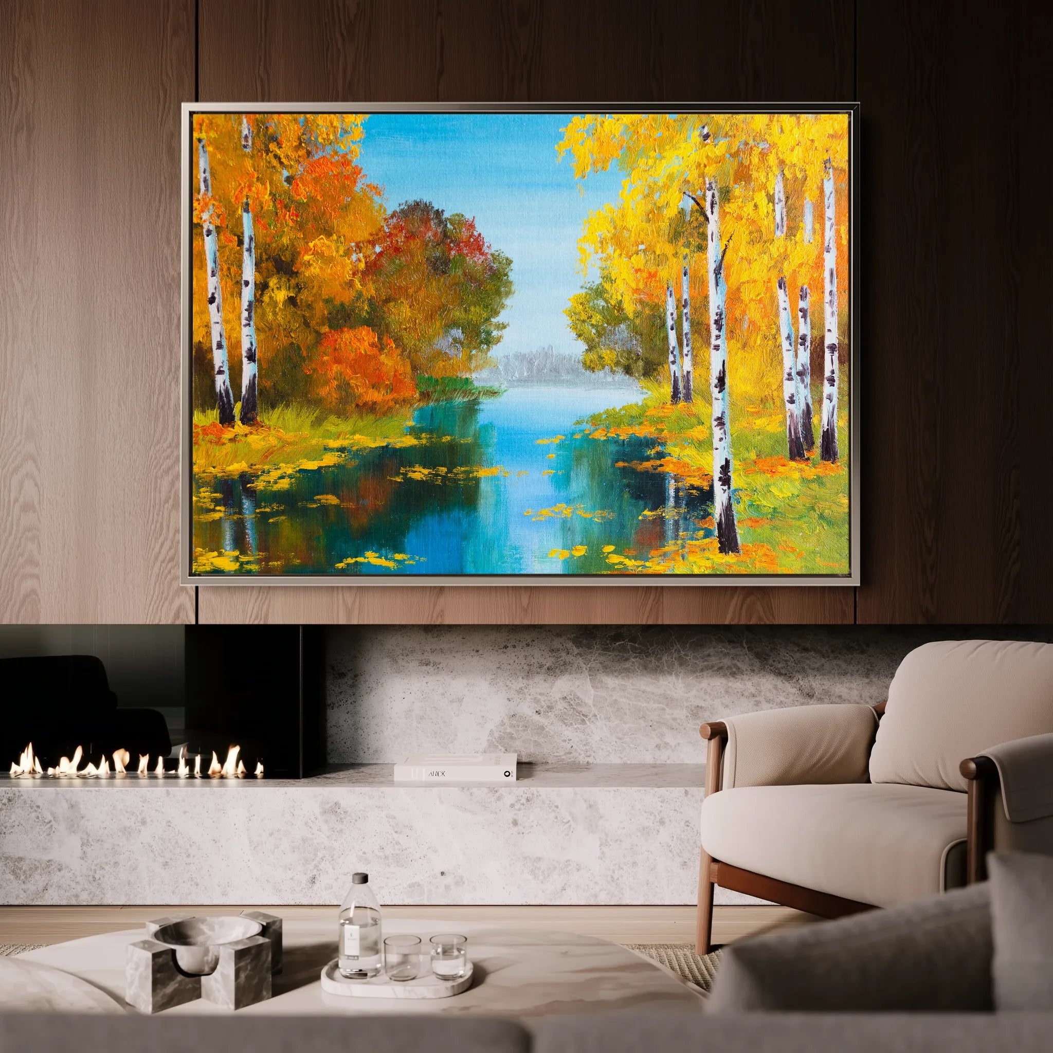 Landscape 151 Canvas Art 60 x 40 cm / Black