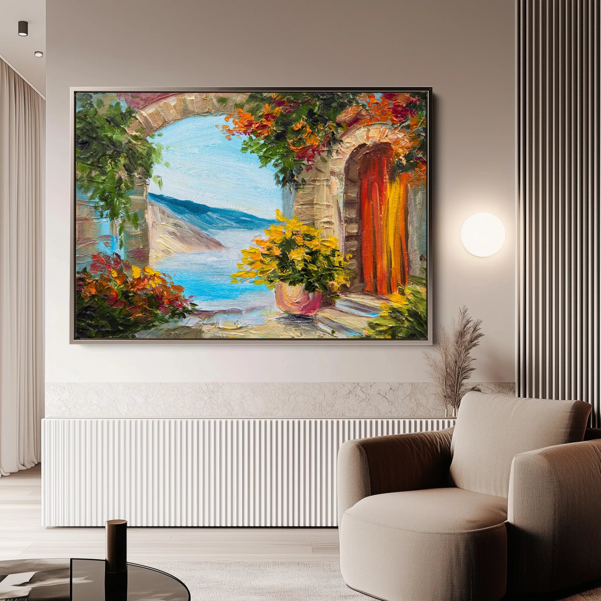Landscape 152 Canvas Art 60 x 40 cm / Black