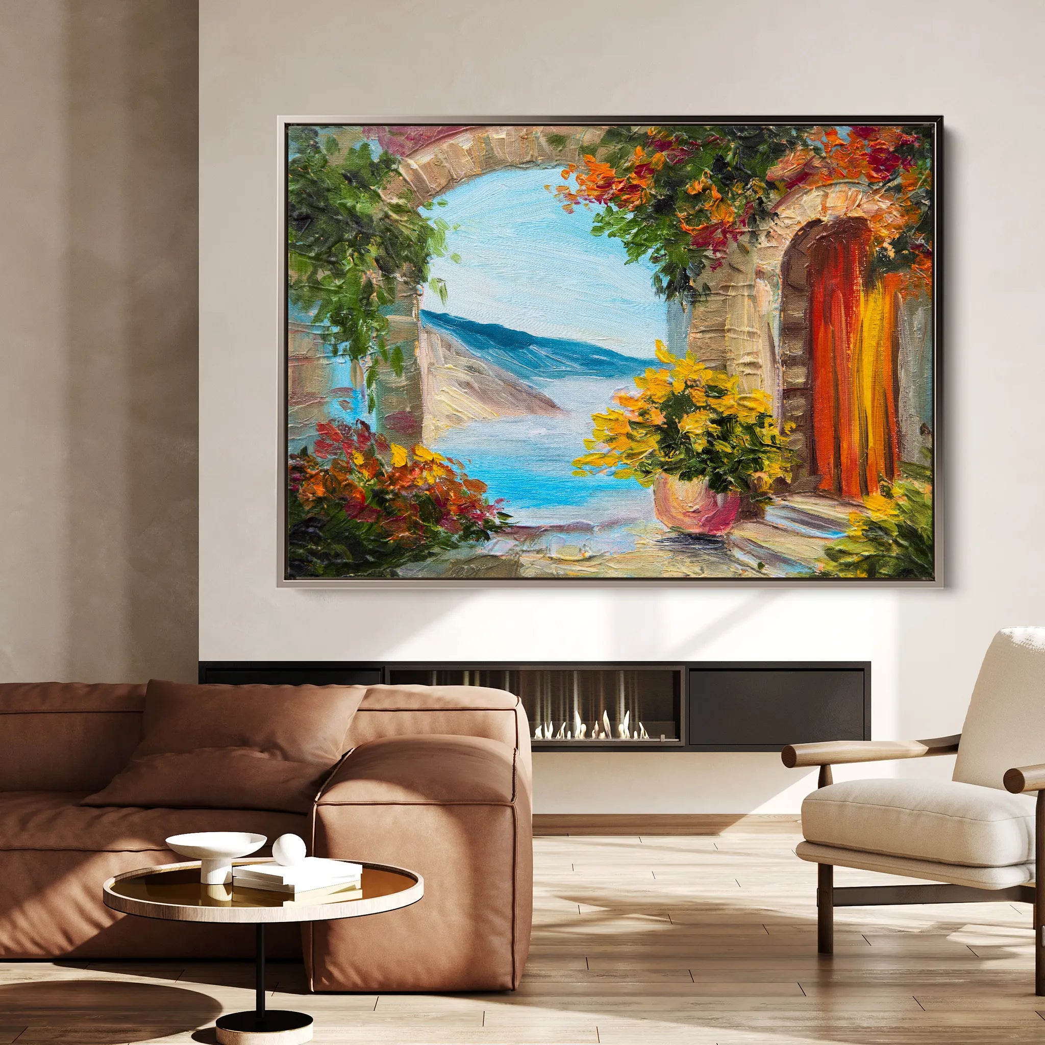 Landscape 152 Canvas Art 60 x 40 cm / Black