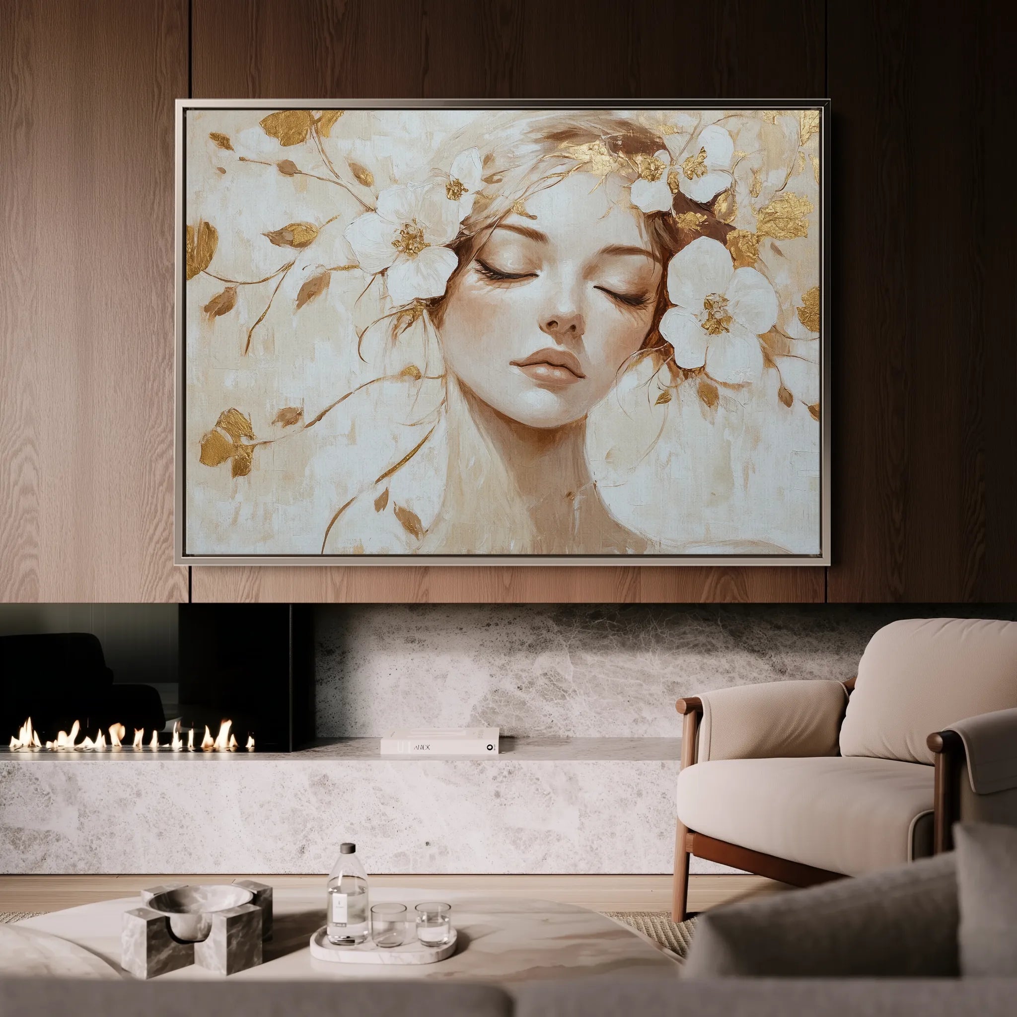 Portrait 152 Canvas Art 60 x 40 cm / Black