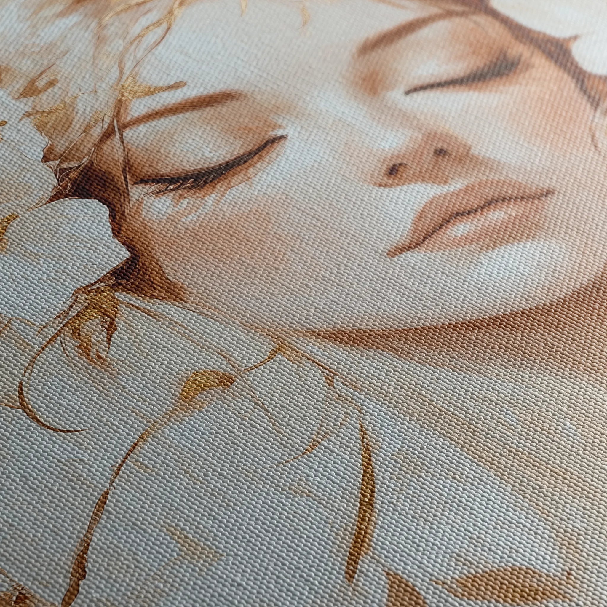 Portrait 152 Canvas Art 60 x 40 cm / Black