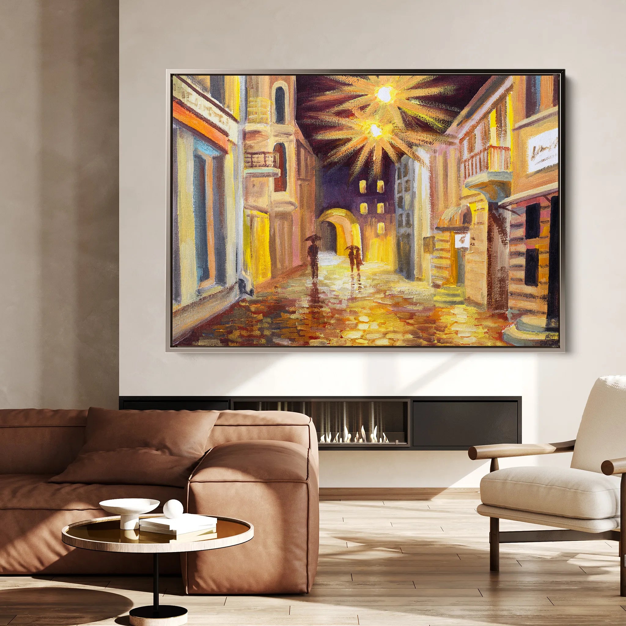 Landscape 153 Canvas Art 60 x 40 cm / Black