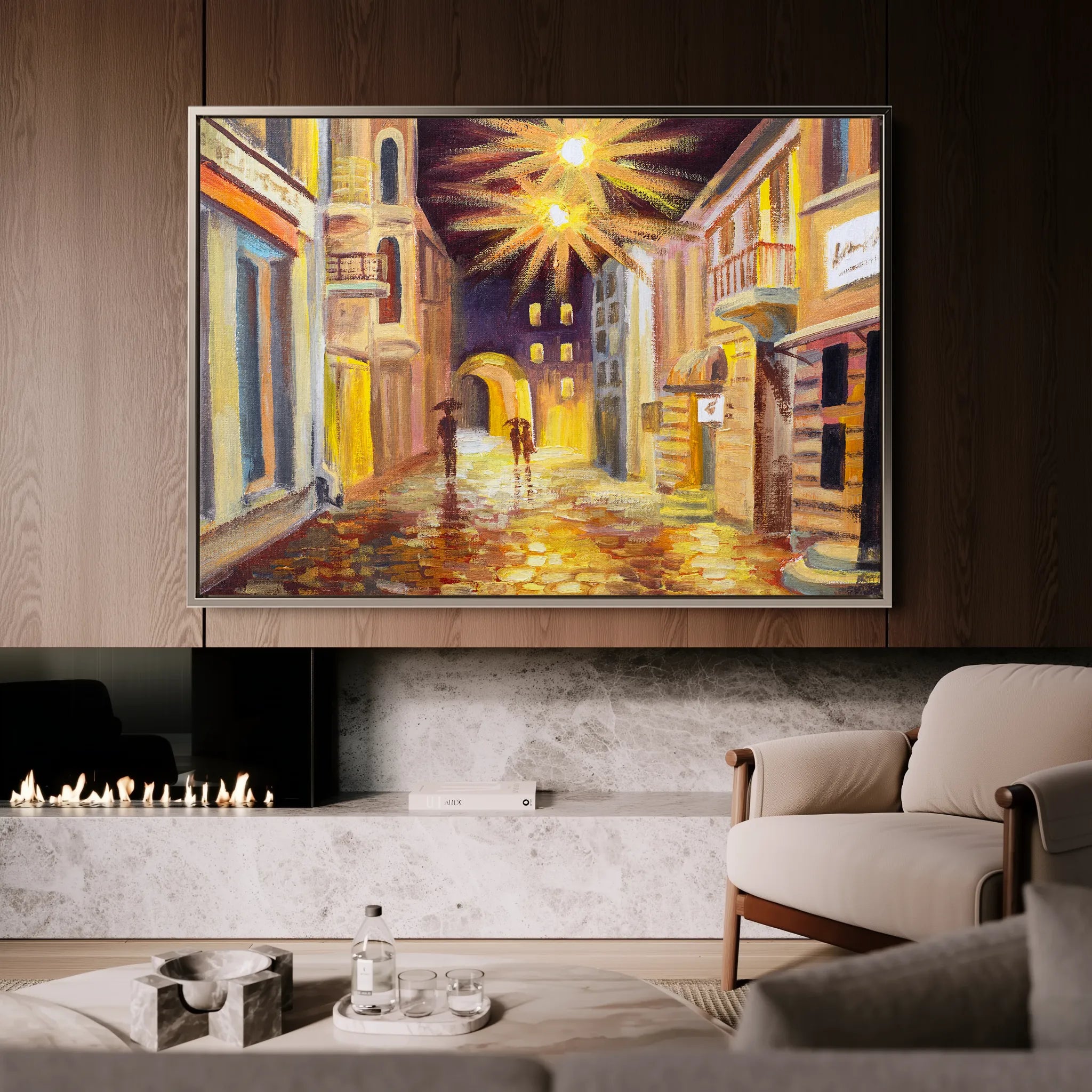 Landscape 153 Canvas Art 60 x 40 cm / Black