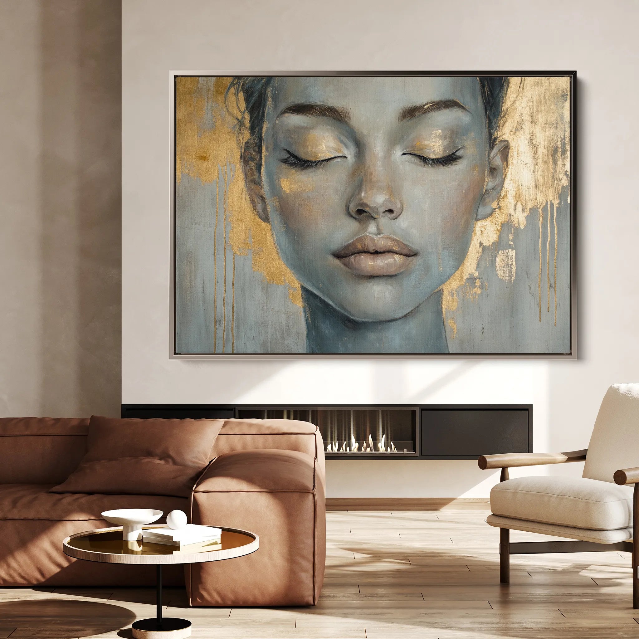 Portrait 154 Canvas Art 60 x 40 cm / Black