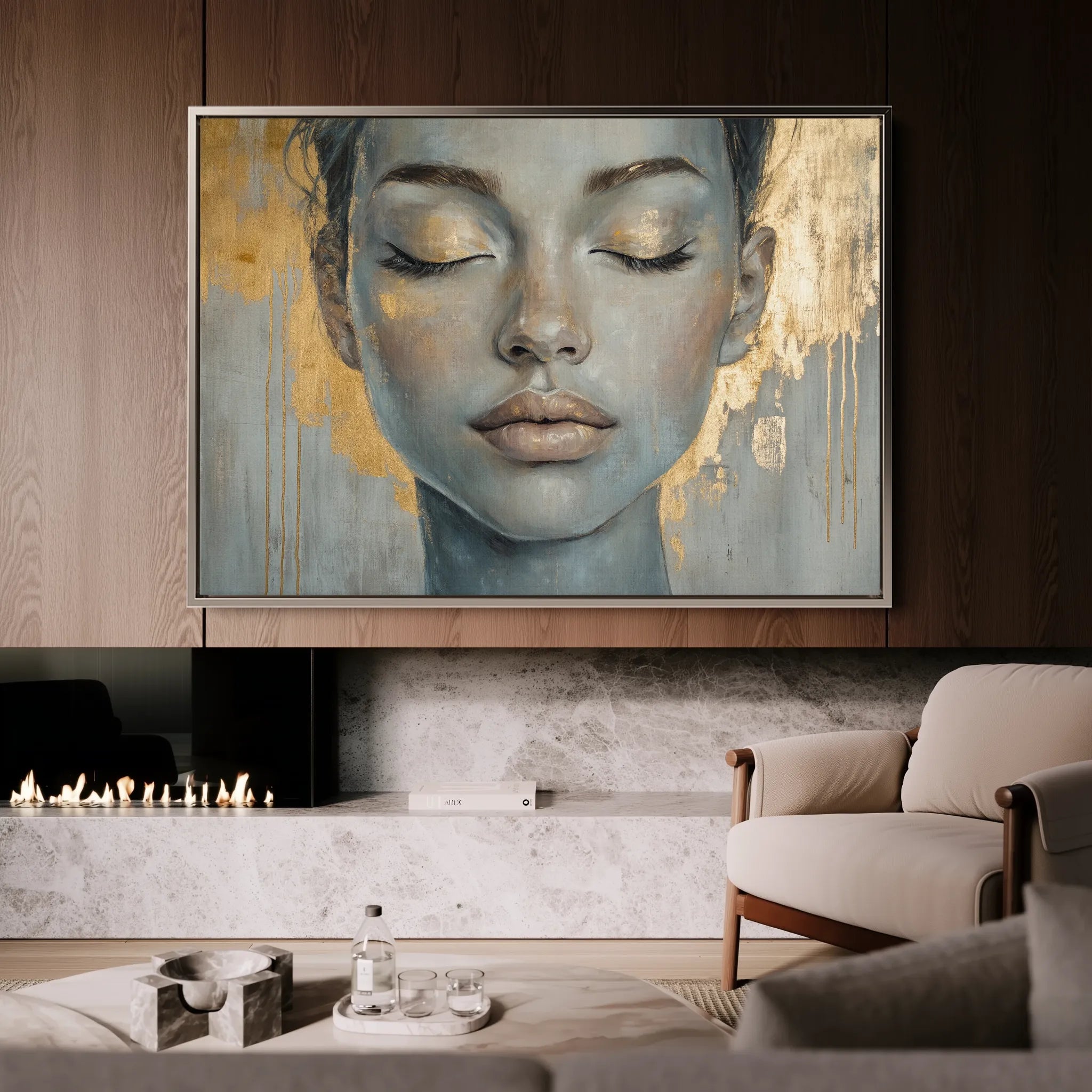 Portrait 154 Canvas Art 60 x 40 cm / Black