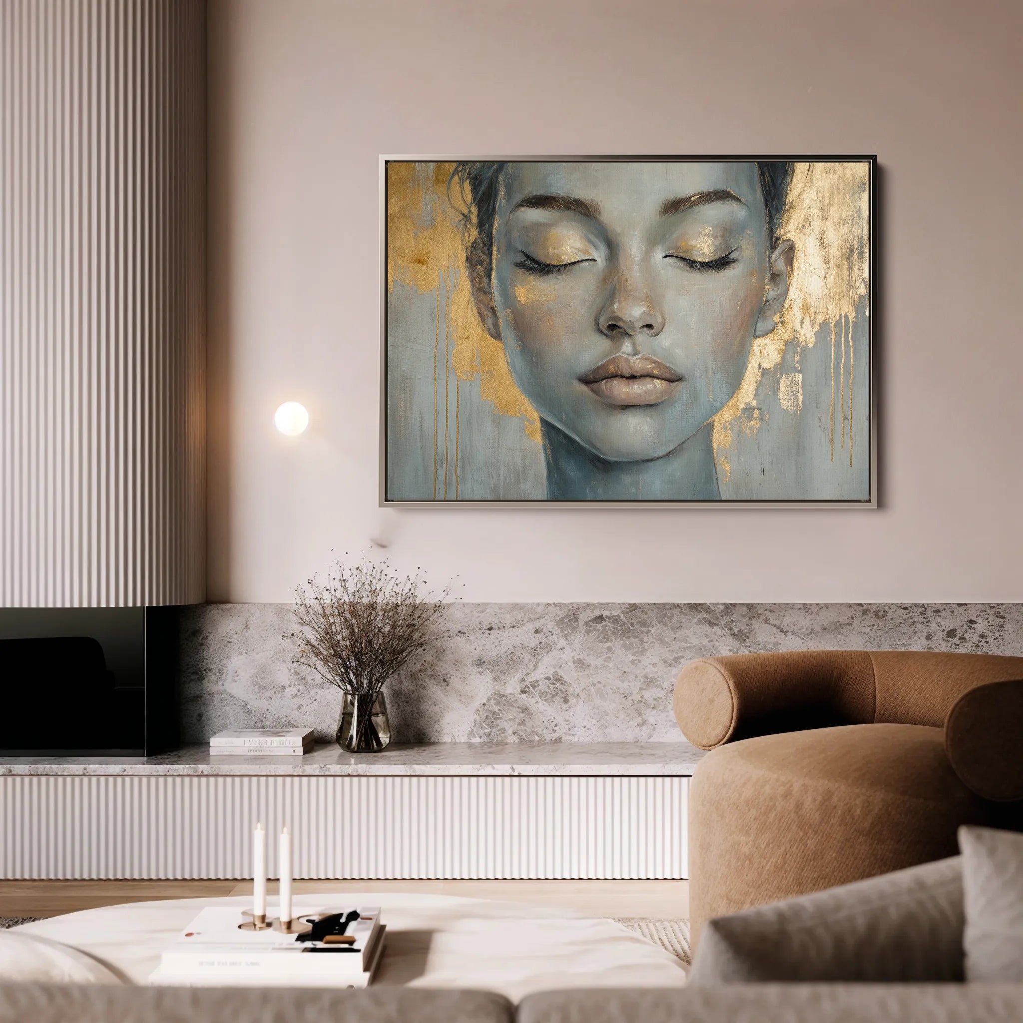 Portrait 154 Canvas Art 60 x 40 cm / Black