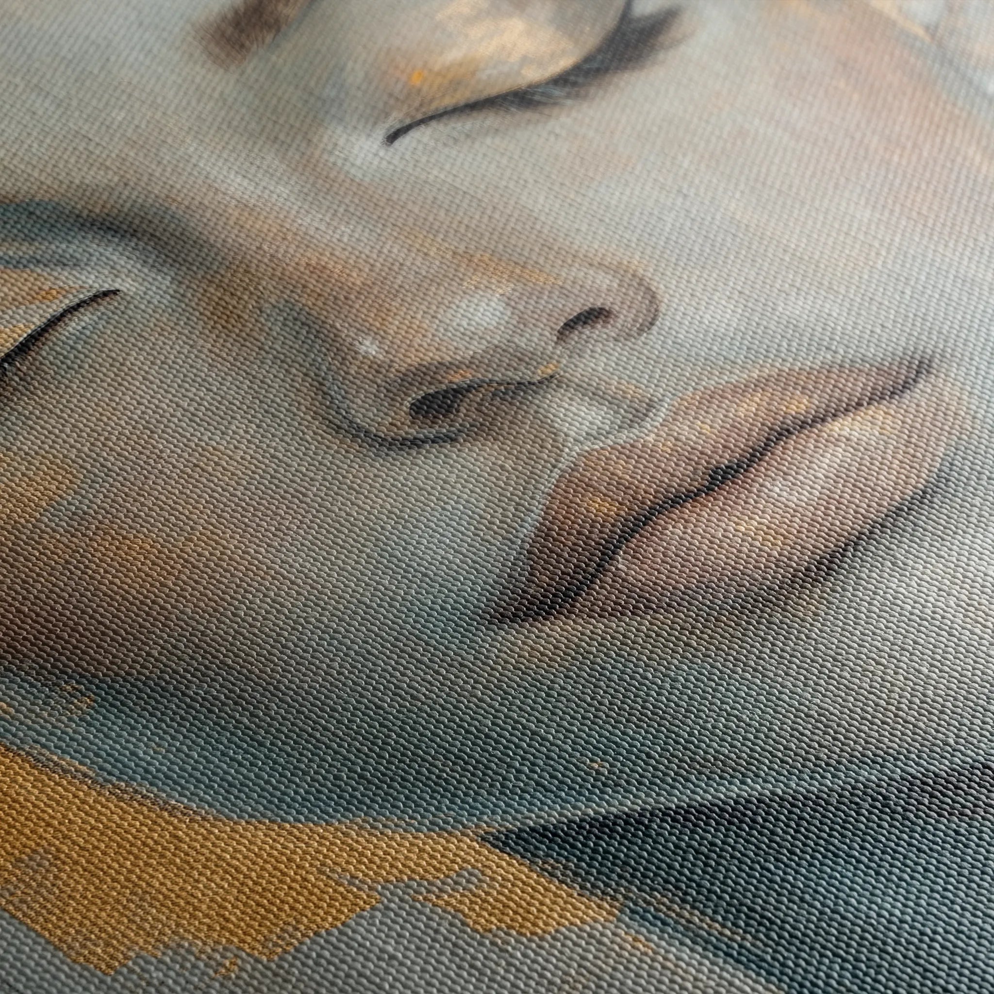 Portrait 154 Canvas Art 60 x 40 cm / Black
