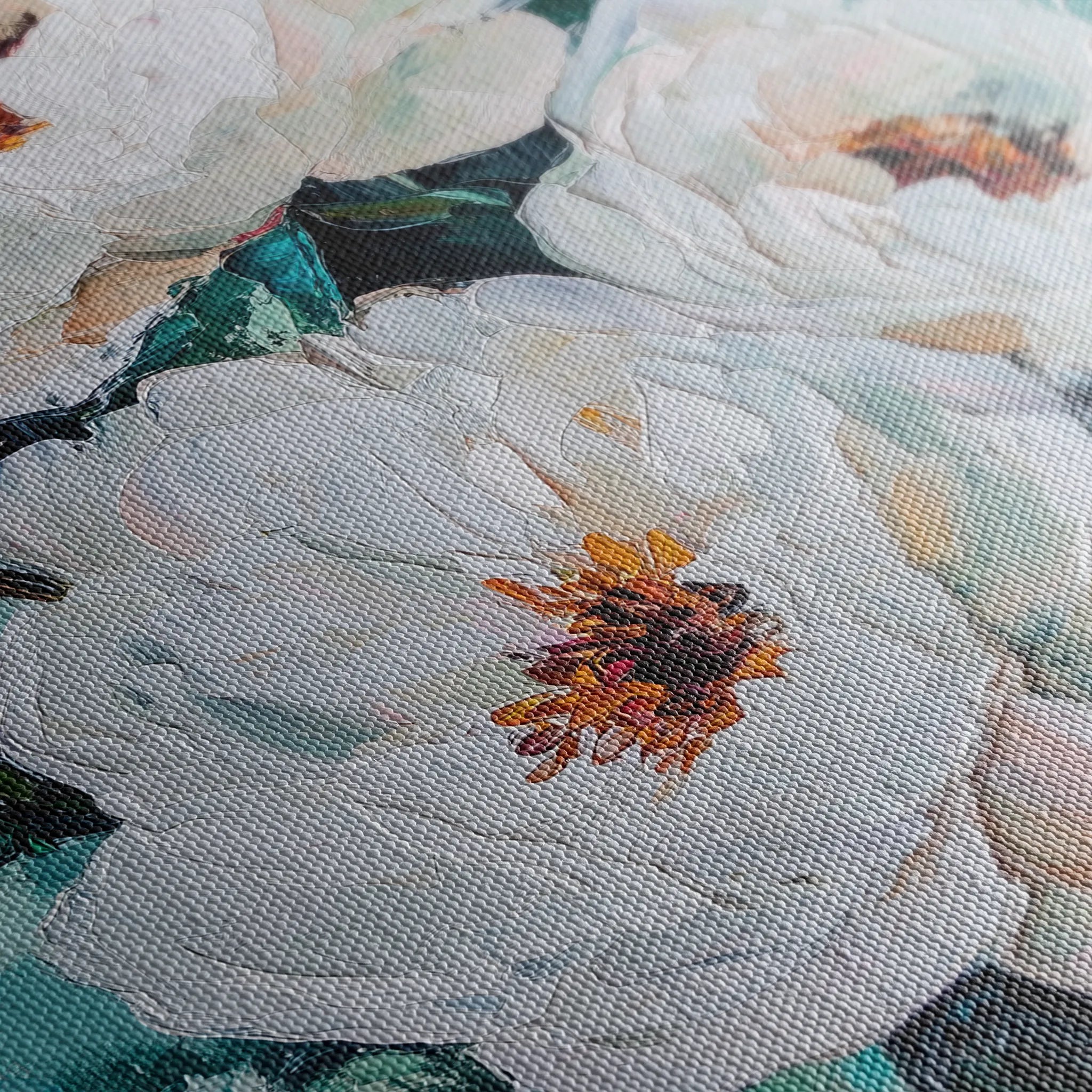Floral 1542 Canvas Art 60 x 40 cm / Black
