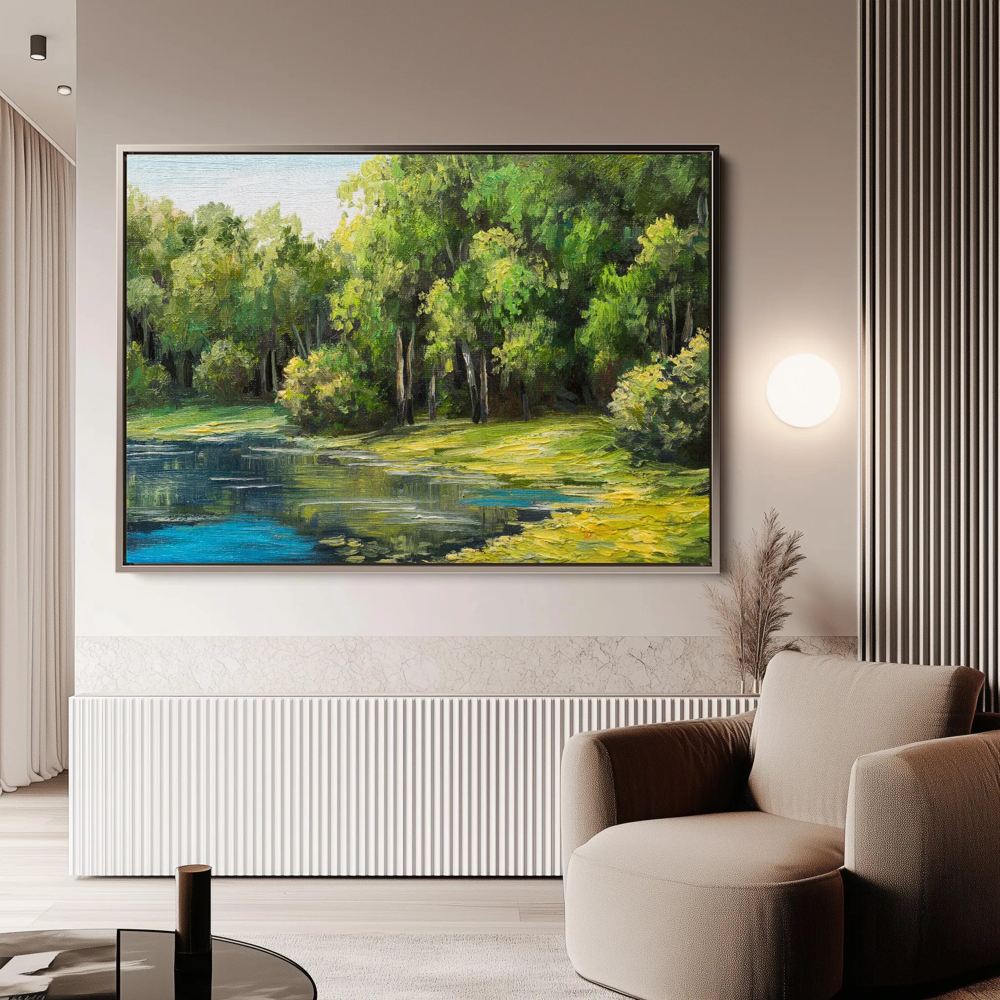 Landscape 155 Canvas Art 60 x 40 cm / Black