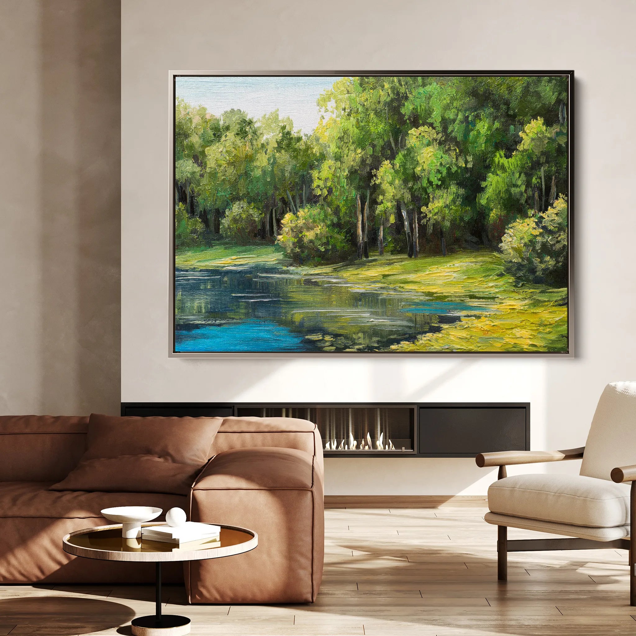 Landscape 155 Canvas Art 60 x 40 cm / Black