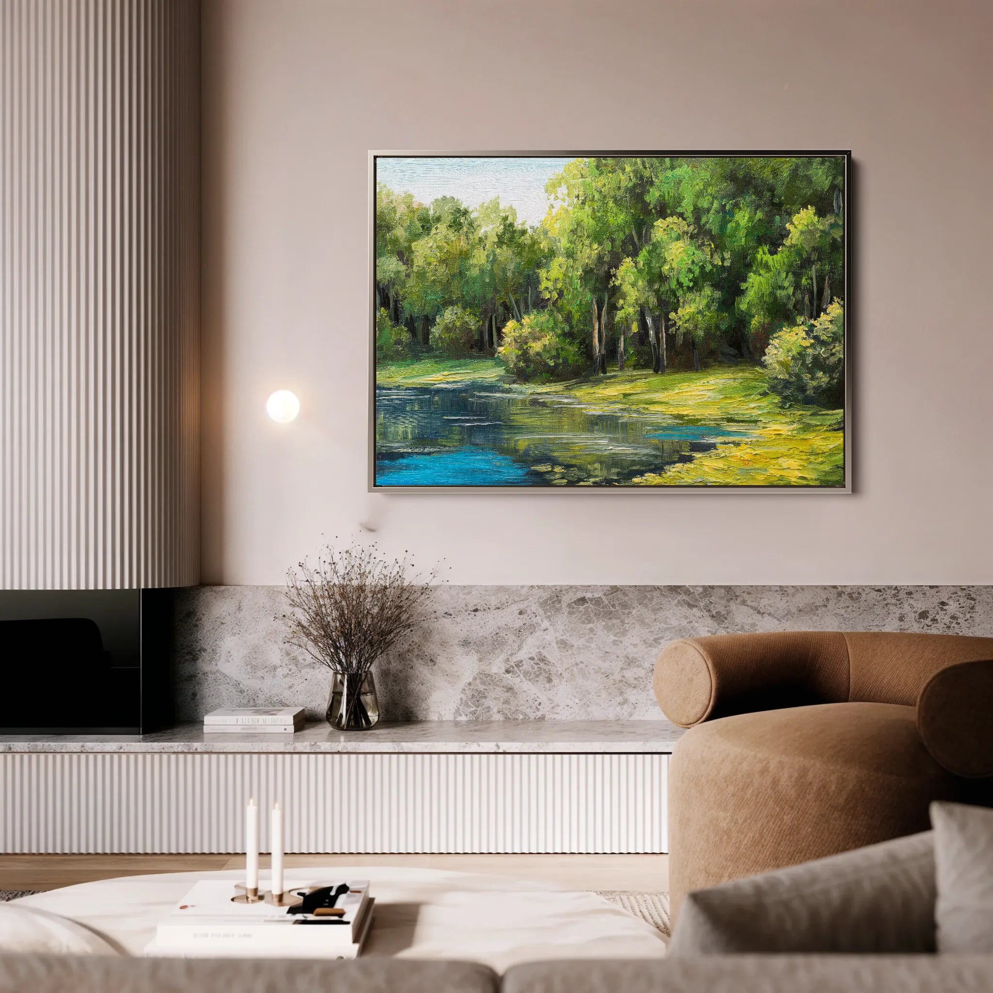 Landscape 155 Canvas Art 60 x 40 cm / Black