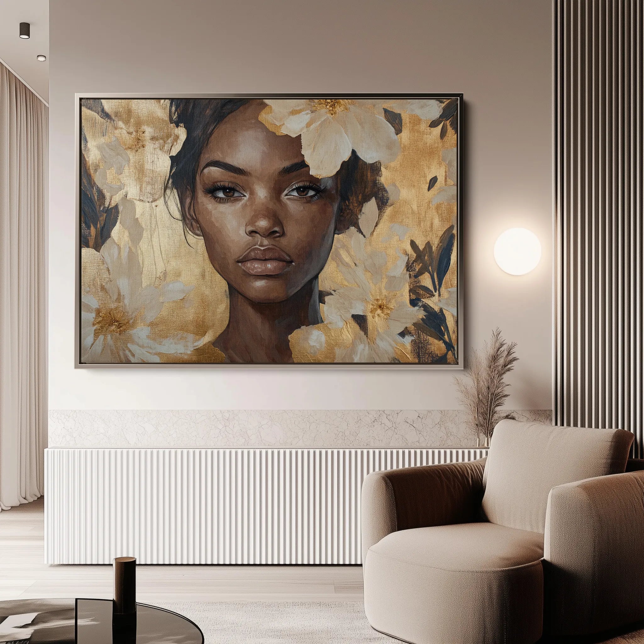 Portrait 155 Canvas Art 60 x 40 cm / Black