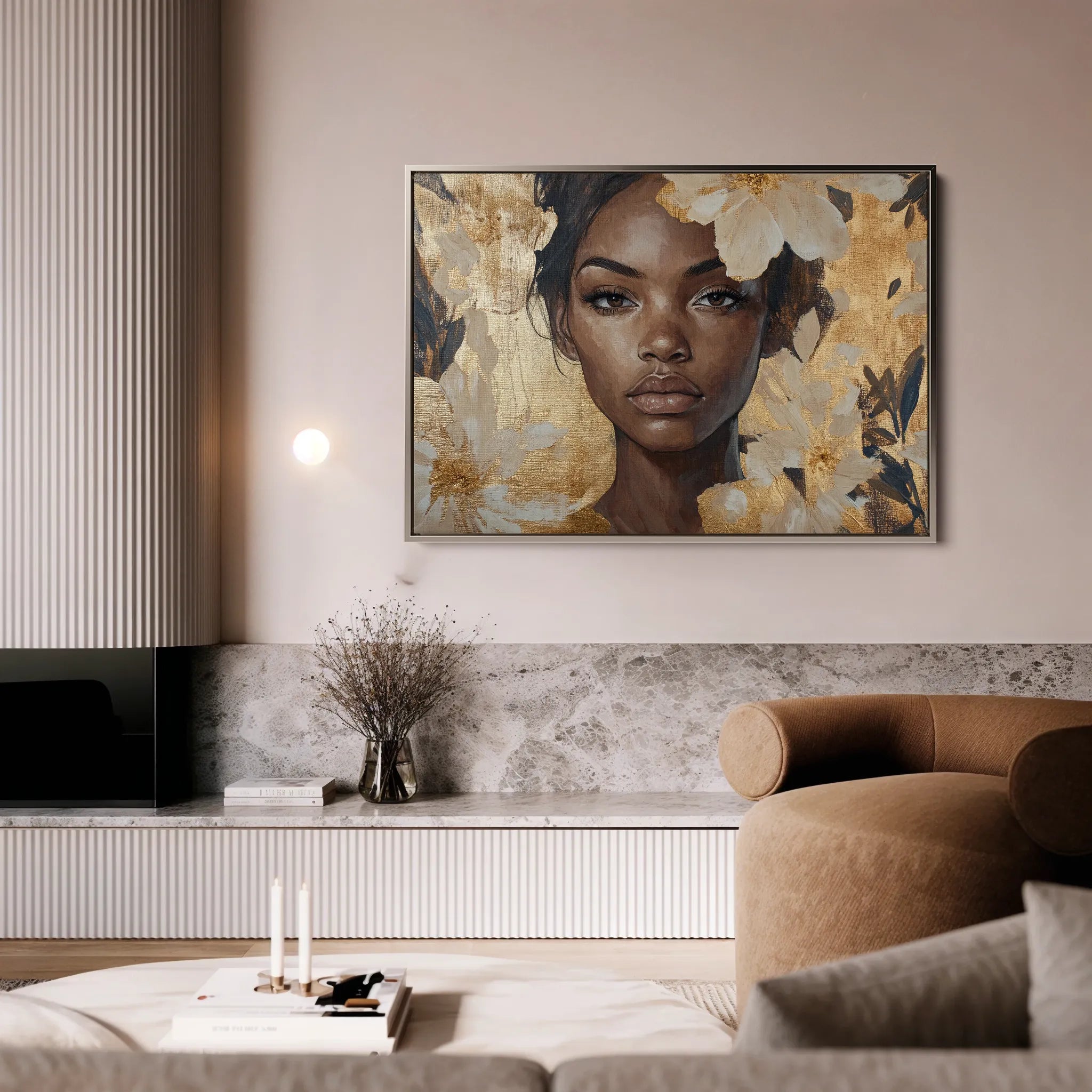 Portrait 155 Canvas Art 60 x 40 cm / Black