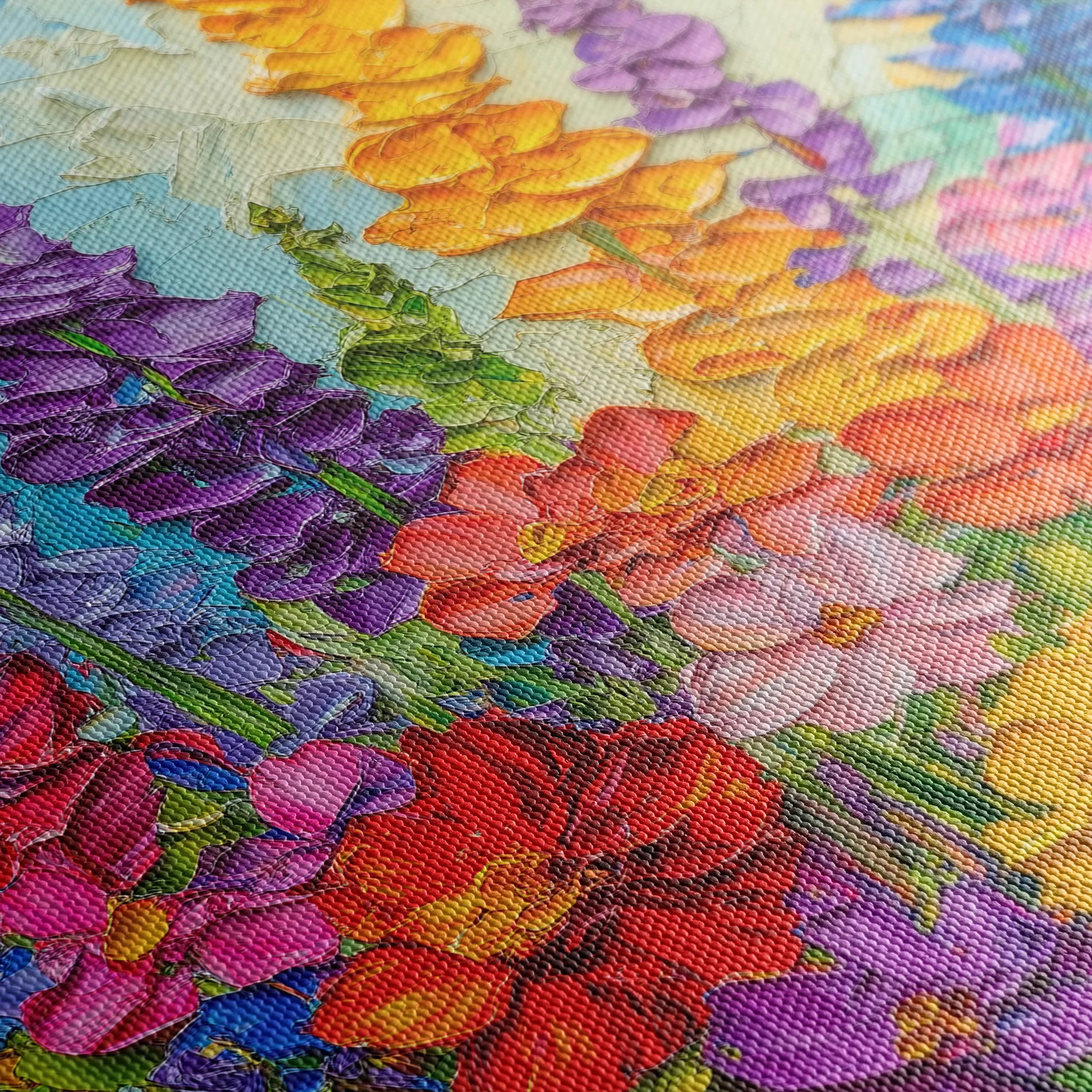 Floral 1552 Canvas Art 60 x 40 cm / Black