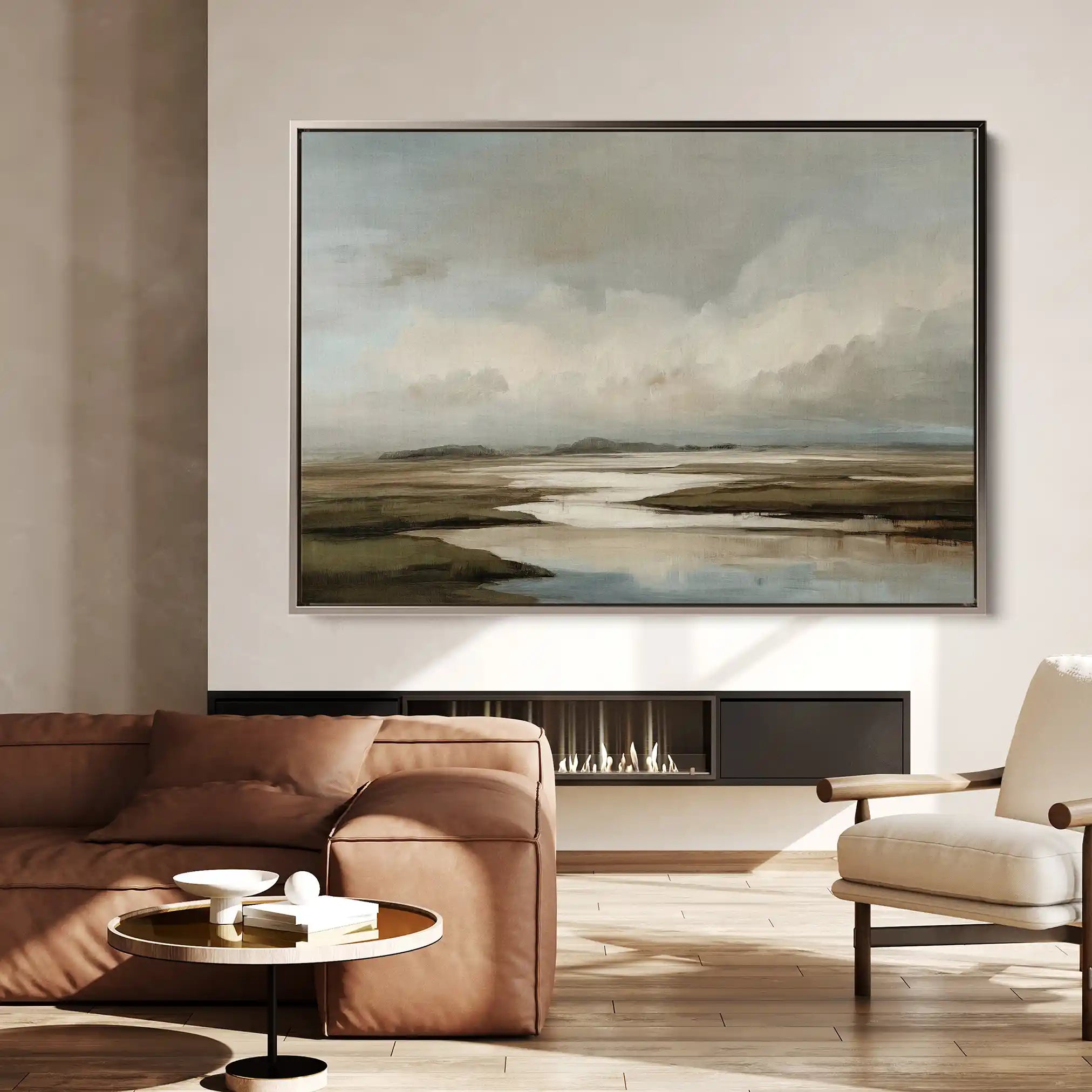 Abstract 1554 Canvas Art 60 x 40 cm / Black