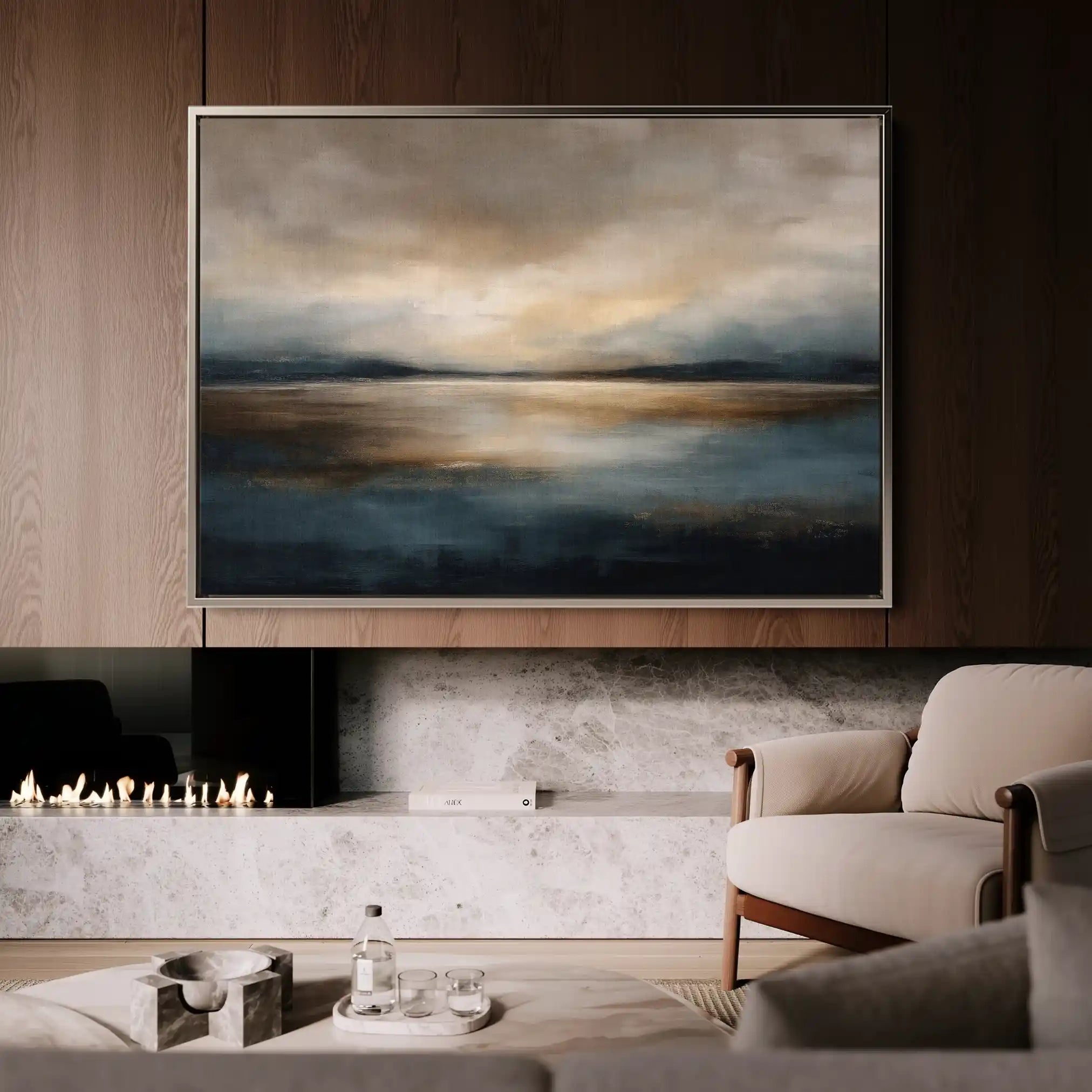 Abstract 1556 Canvas Art 60 x 40 cm / Black