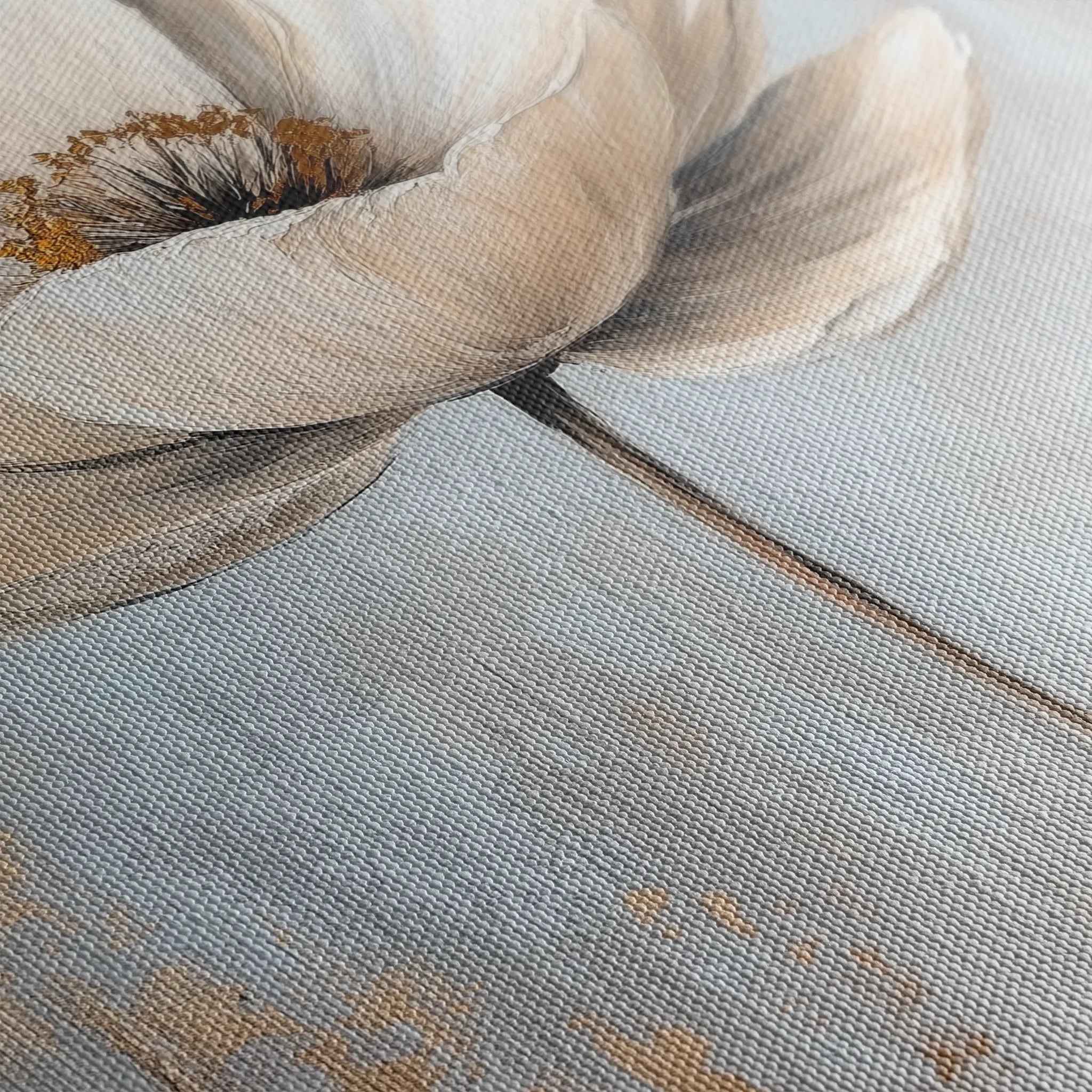 Floral 1558 Canvas Art 60 x 40 cm / Black