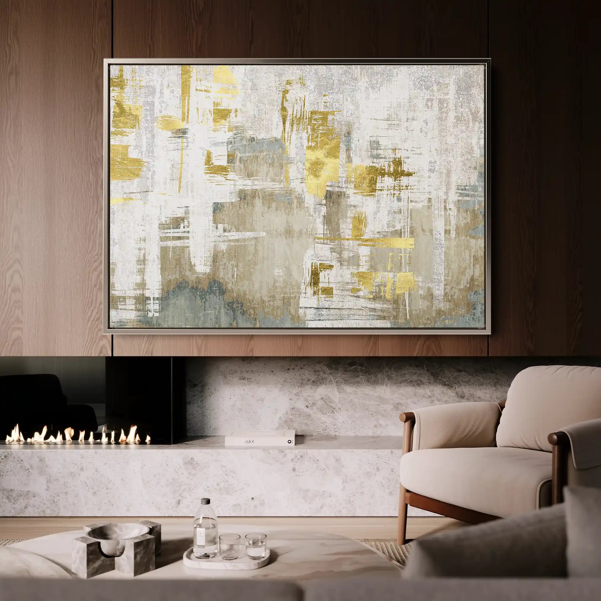 Abstract 156 Canvas Art 60 x 40 cm / Black