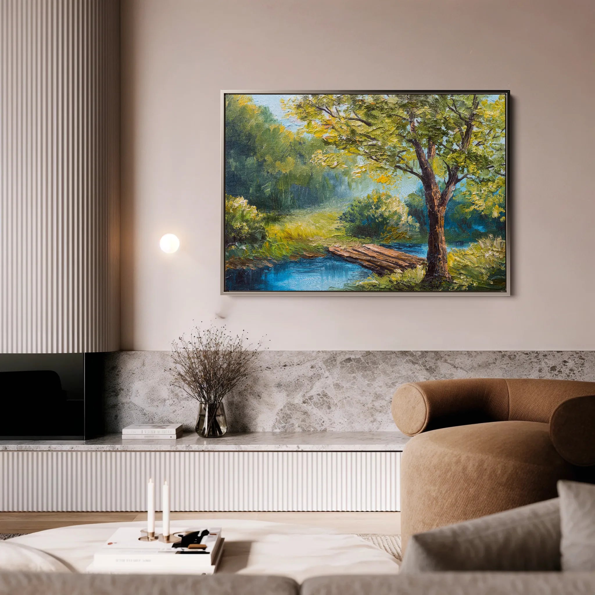 Landscape 156 Canvas Art 60 x 40 cm / Black